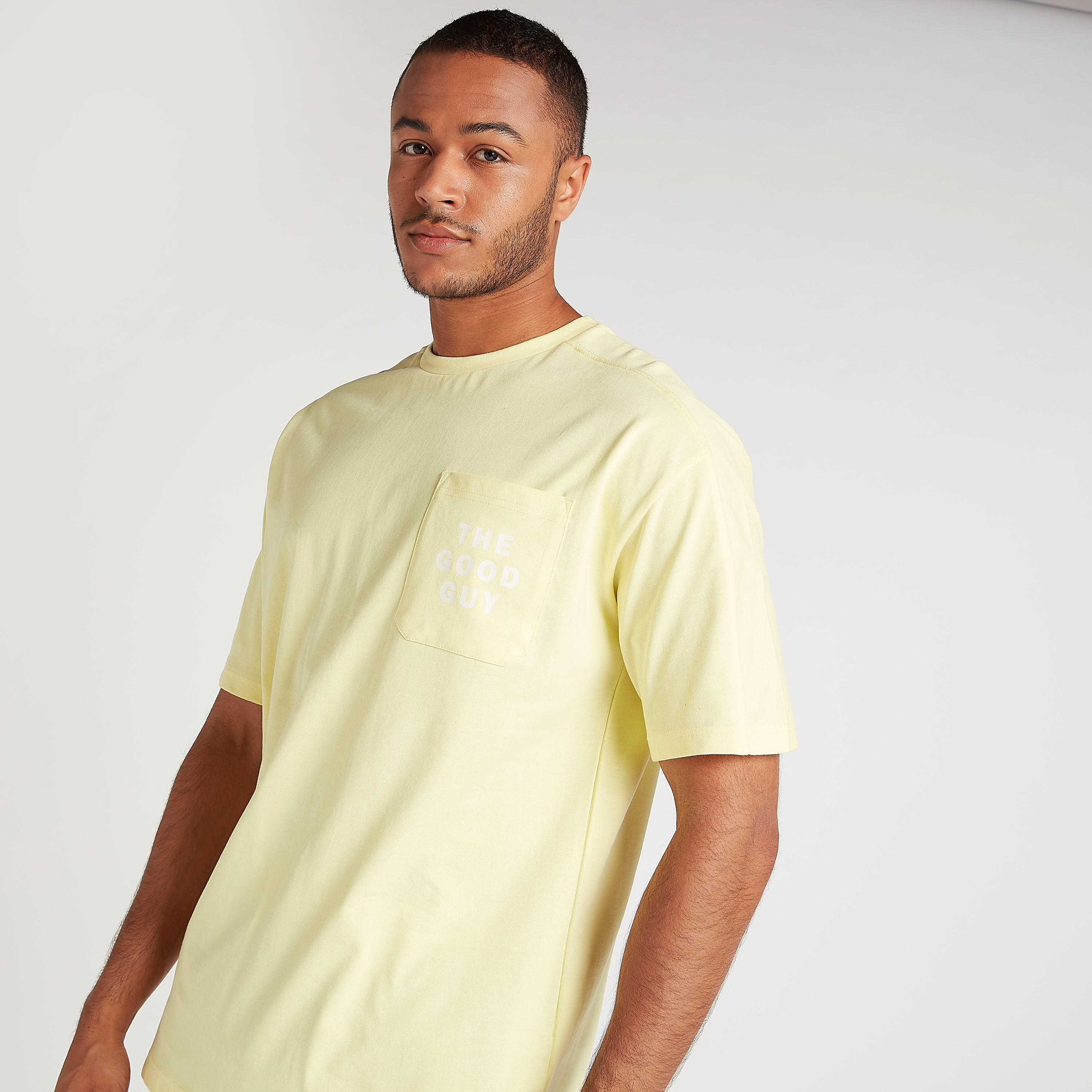 Printed T-shirt with Short Sleeves and Patch Pocket-men-clothing-tshirtsandpolos-tshirts-image-1