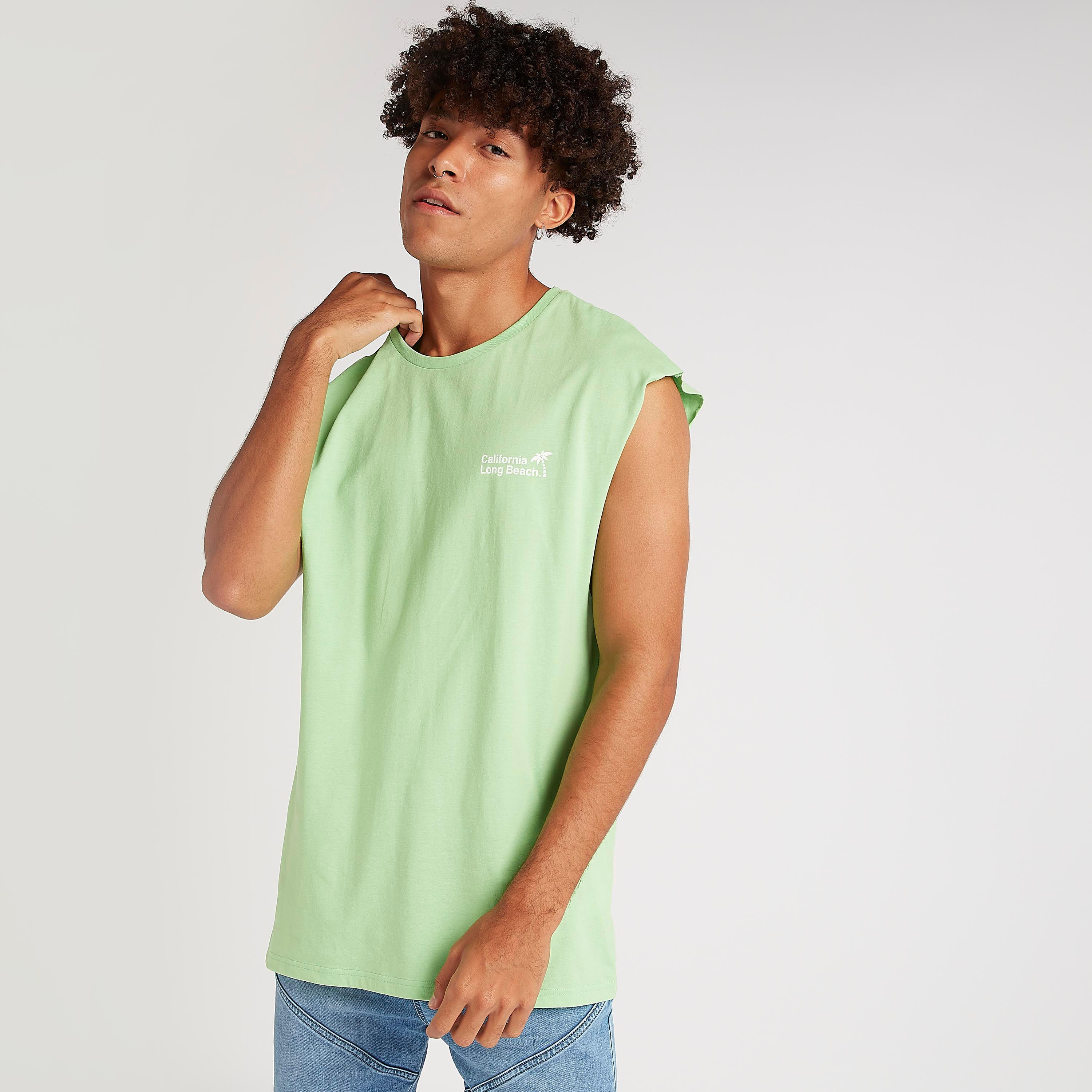 Printed Sleeveless T-shirt with Crew Neck-men-clothing-tshirtsandpolos-tshirts-image-1