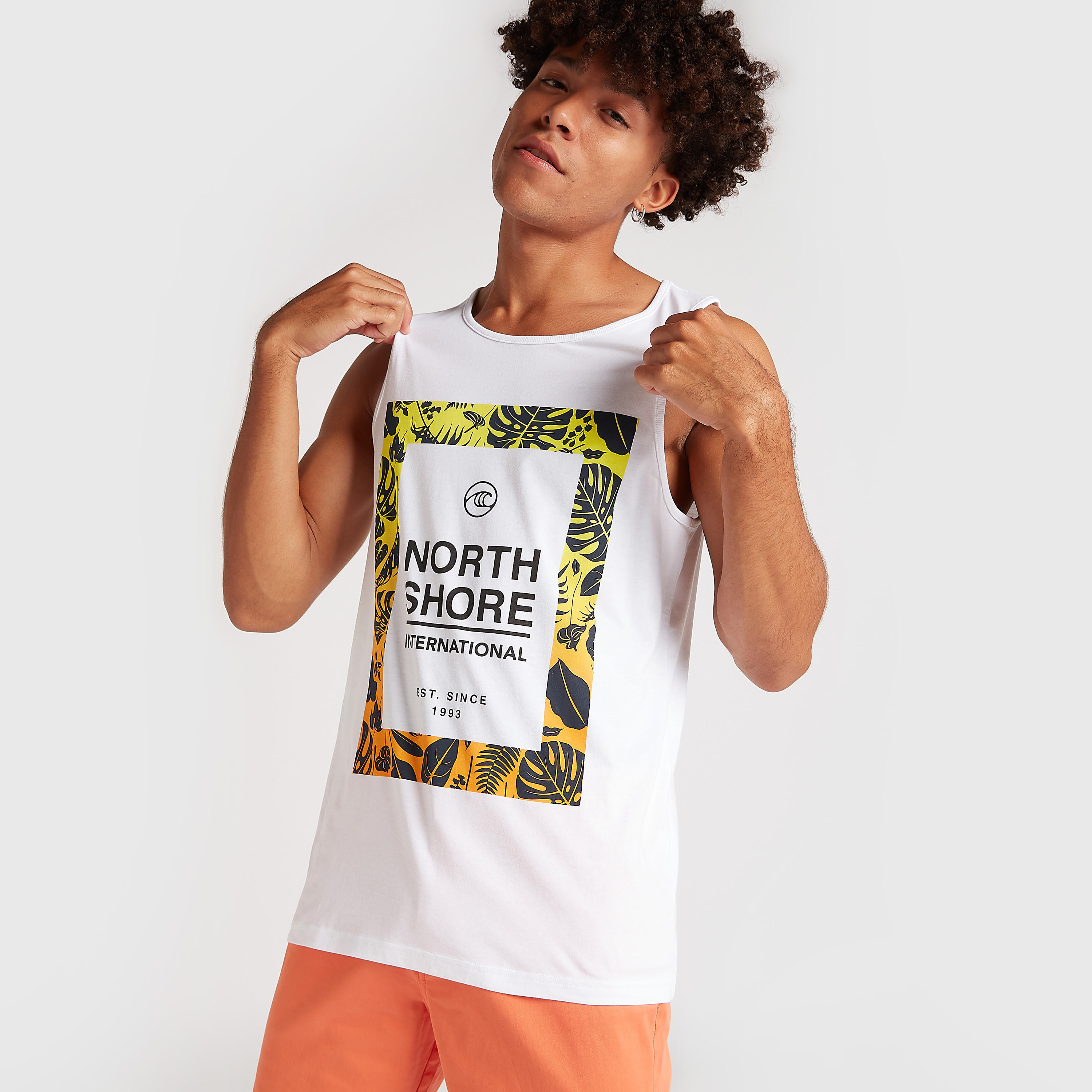 Graphic Print Sleeveless T-shirt with Round Neck-men-clothing-tshirtsandpolos-vests-image-5
