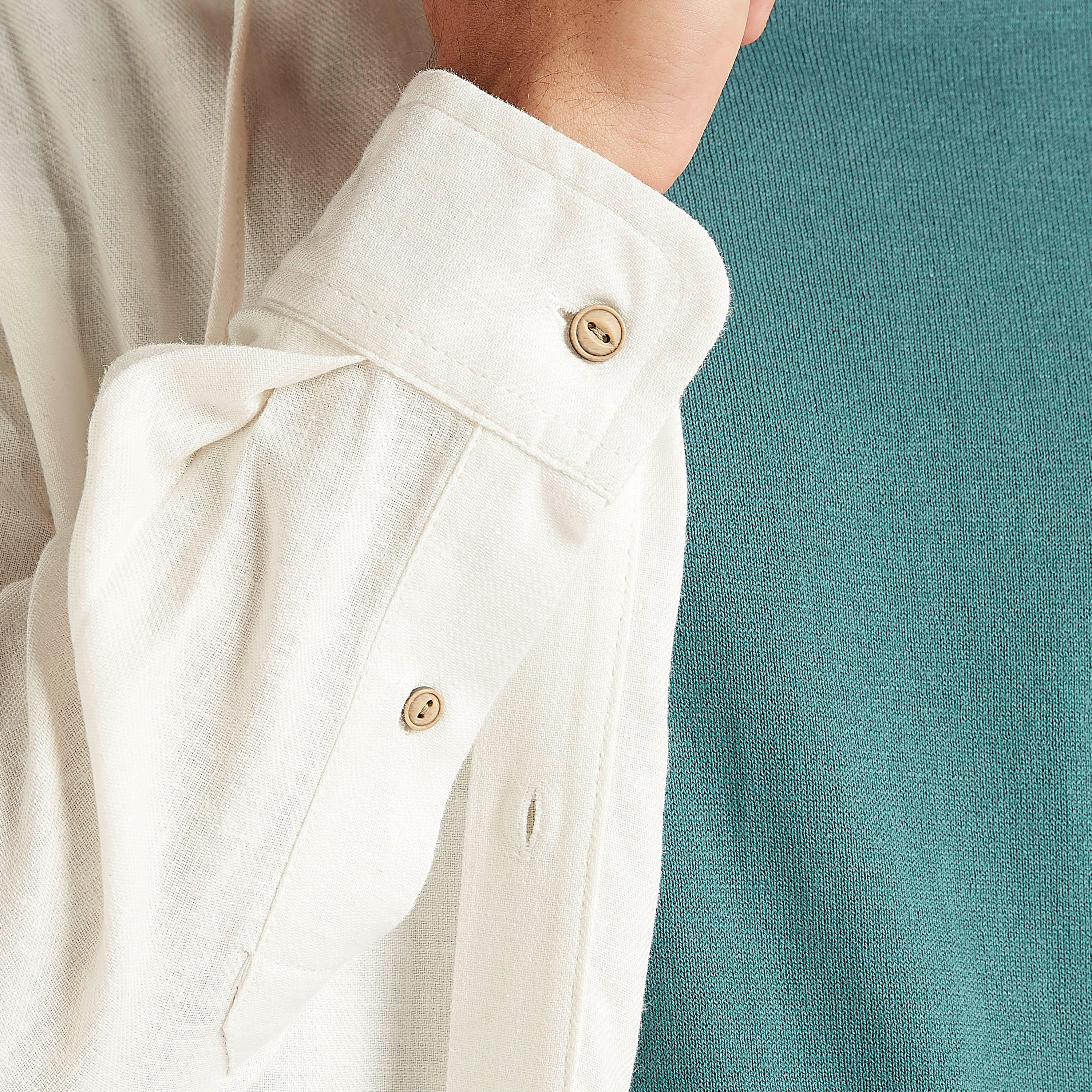 Solid Relaxed Shirt with Hood and Long Sleeves-men-clothing-shirts-image-4