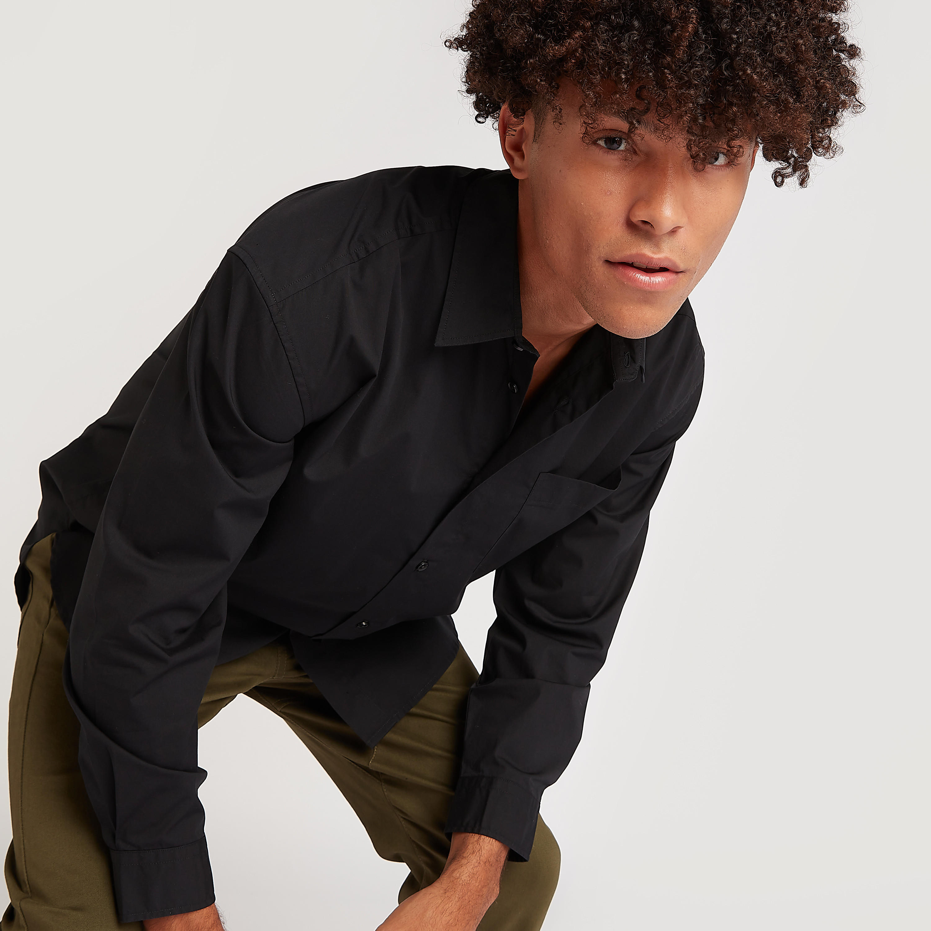 Solid Shirt with Long Sleeves-men-clothing-shirts-image-1