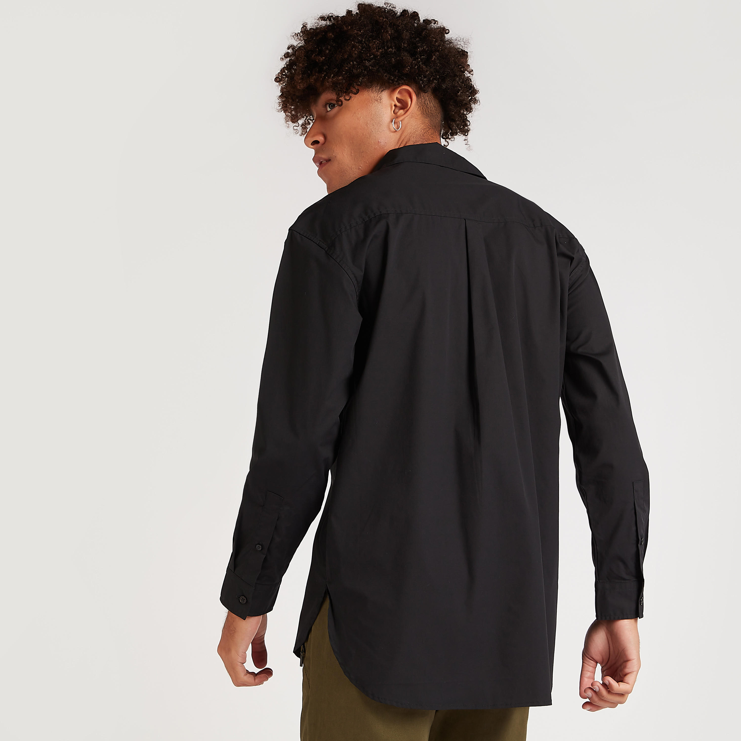 Solid Shirt with Long Sleeves-men-clothing-shirts-image-4