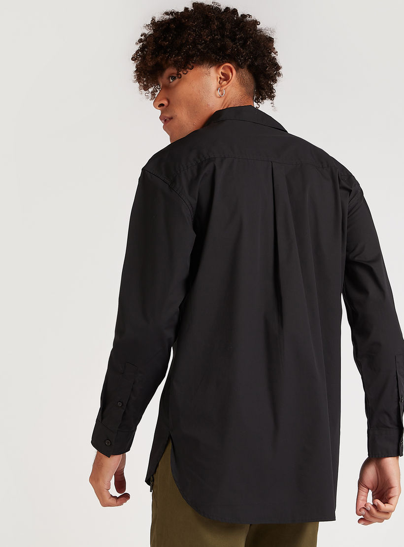 Solid Shirt with Long Sleeves-men-clothing-shirts-image-4
