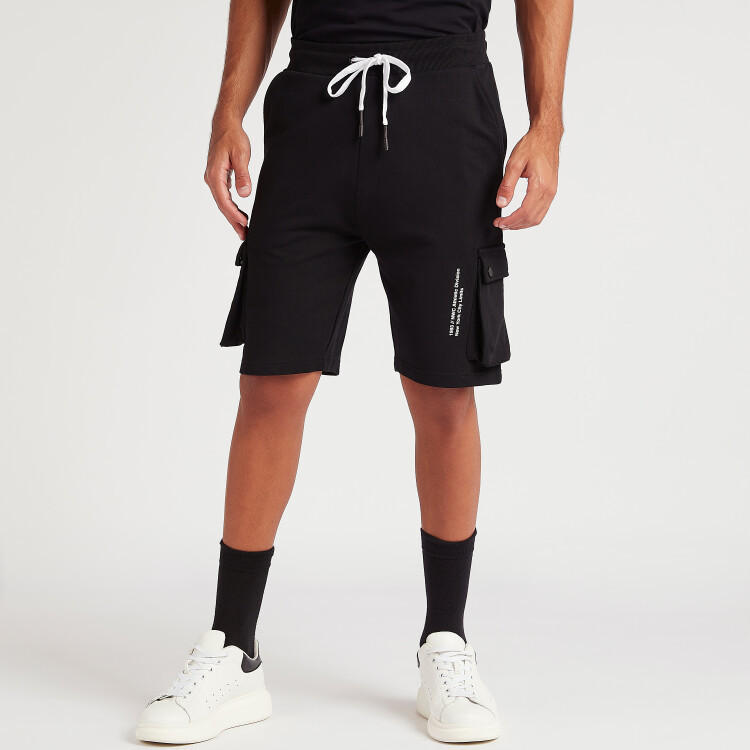 Printed Mid-Rise Shorts with Drawstring Closure-men-clothing-bottoms-shorts-image-1