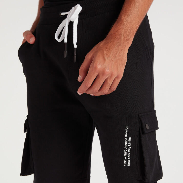 Printed Mid-Rise Shorts with Drawstring Closure-men-clothing-bottoms-shorts-image-3