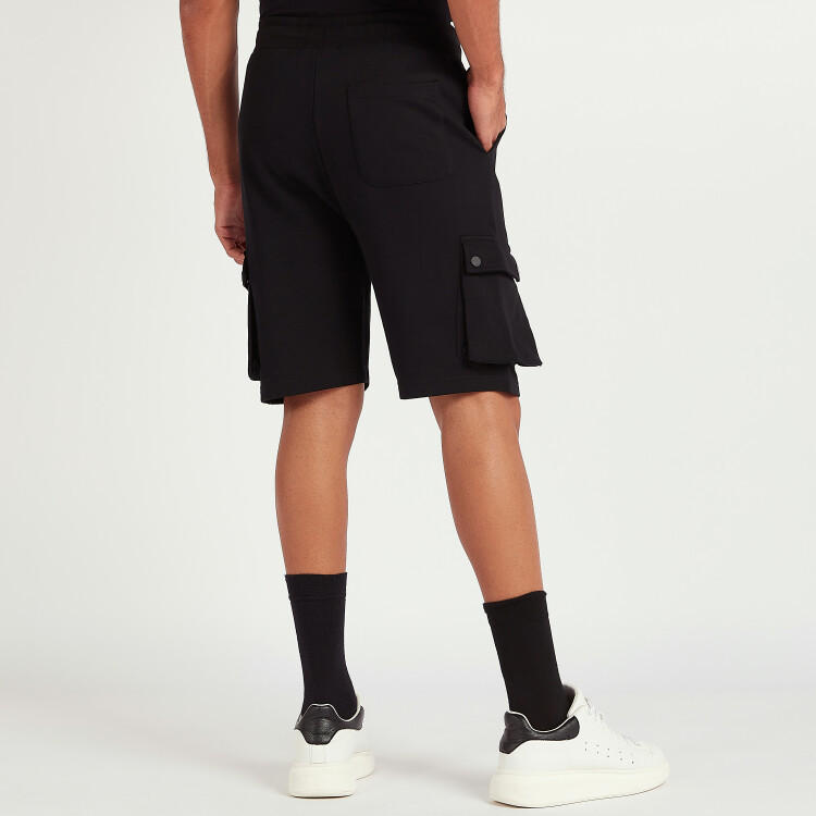 Printed Mid-Rise Shorts with Drawstring Closure-men-clothing-bottoms-shorts-image-4