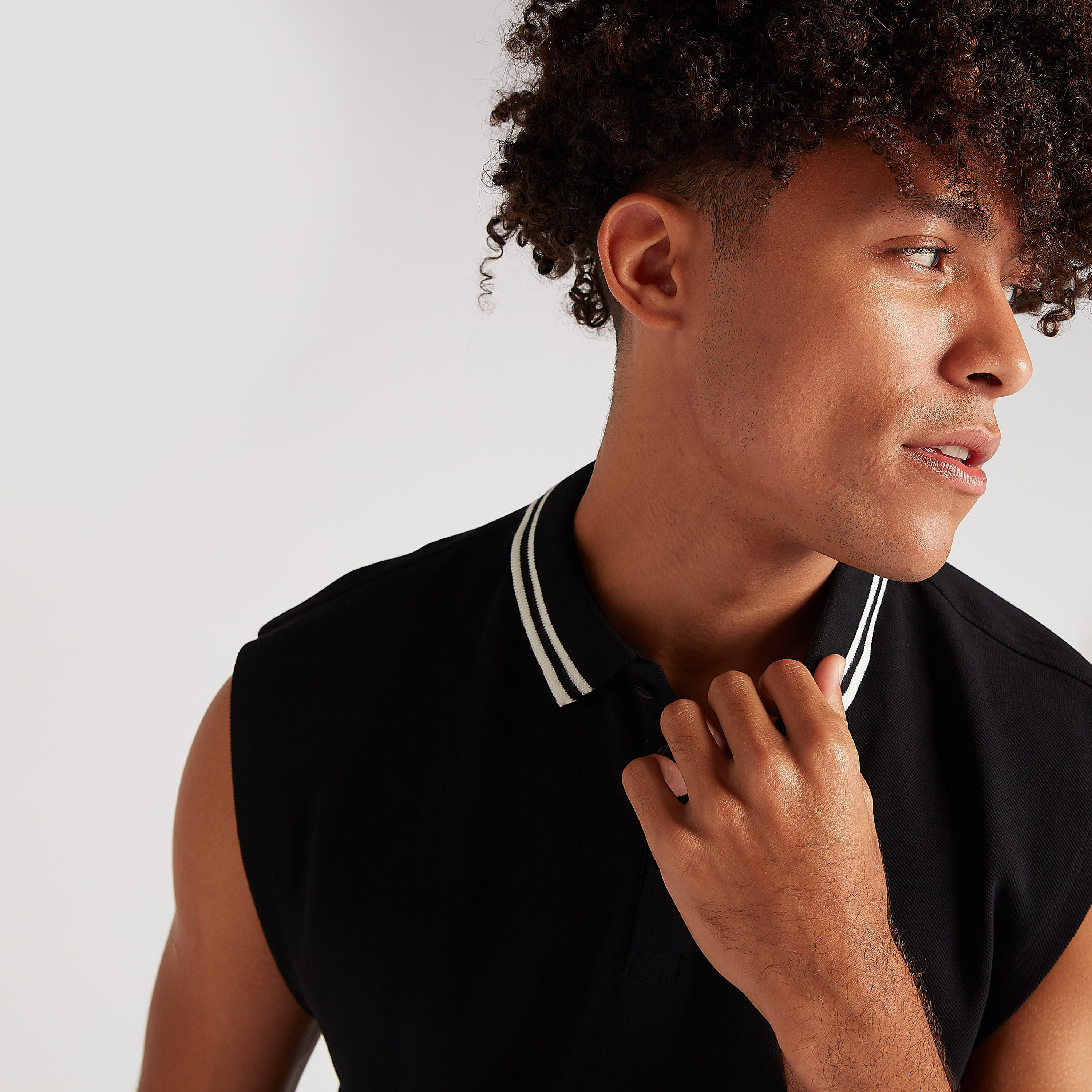 Solid Sleeveless Polo T-shirt with Collar Tipping-men-clothing-tshirtsandpolos-polos-image-4