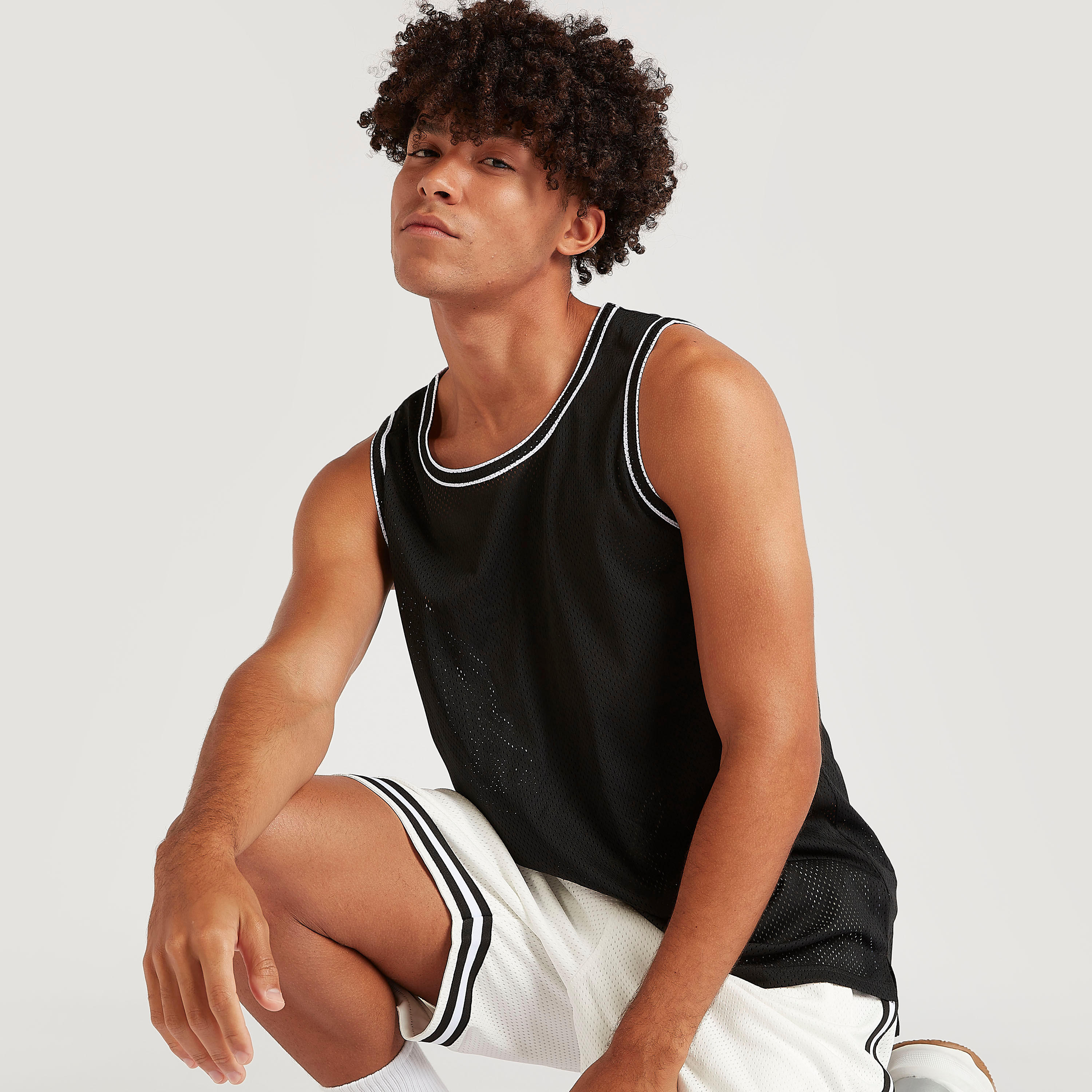 Textured Sleeveless Vest with Round Neck-men-clothing-tshirtsandpolos-vests-image-1