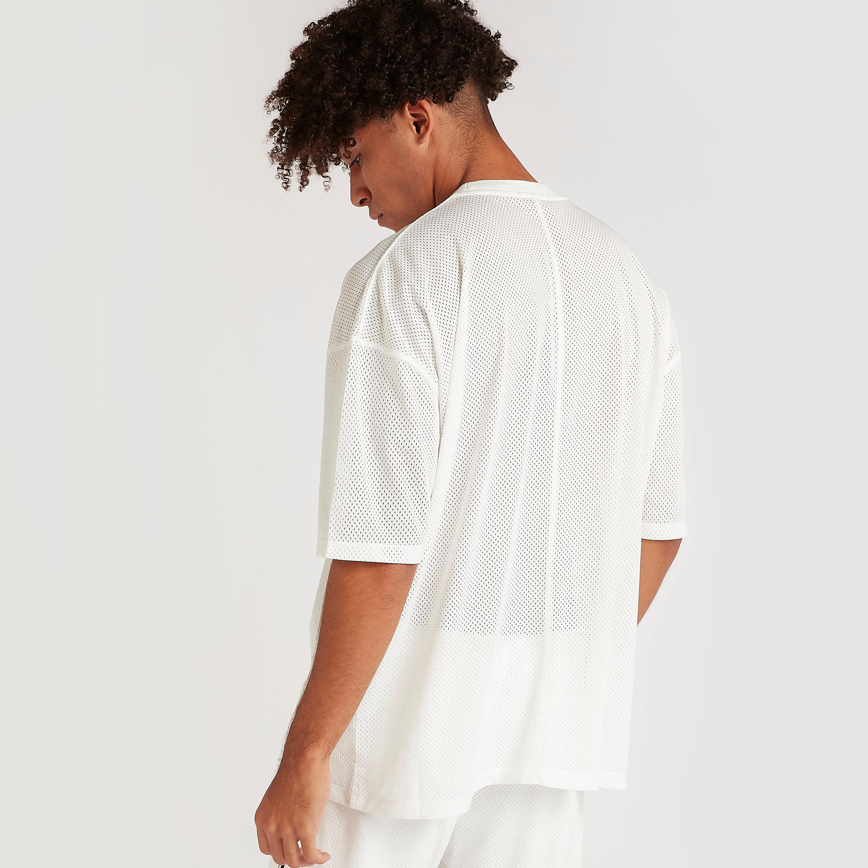 Printed Oversized Mesh T-shirt with Short Sleeves-men-clothing-tshirtsandpolos-tshirts-image-5