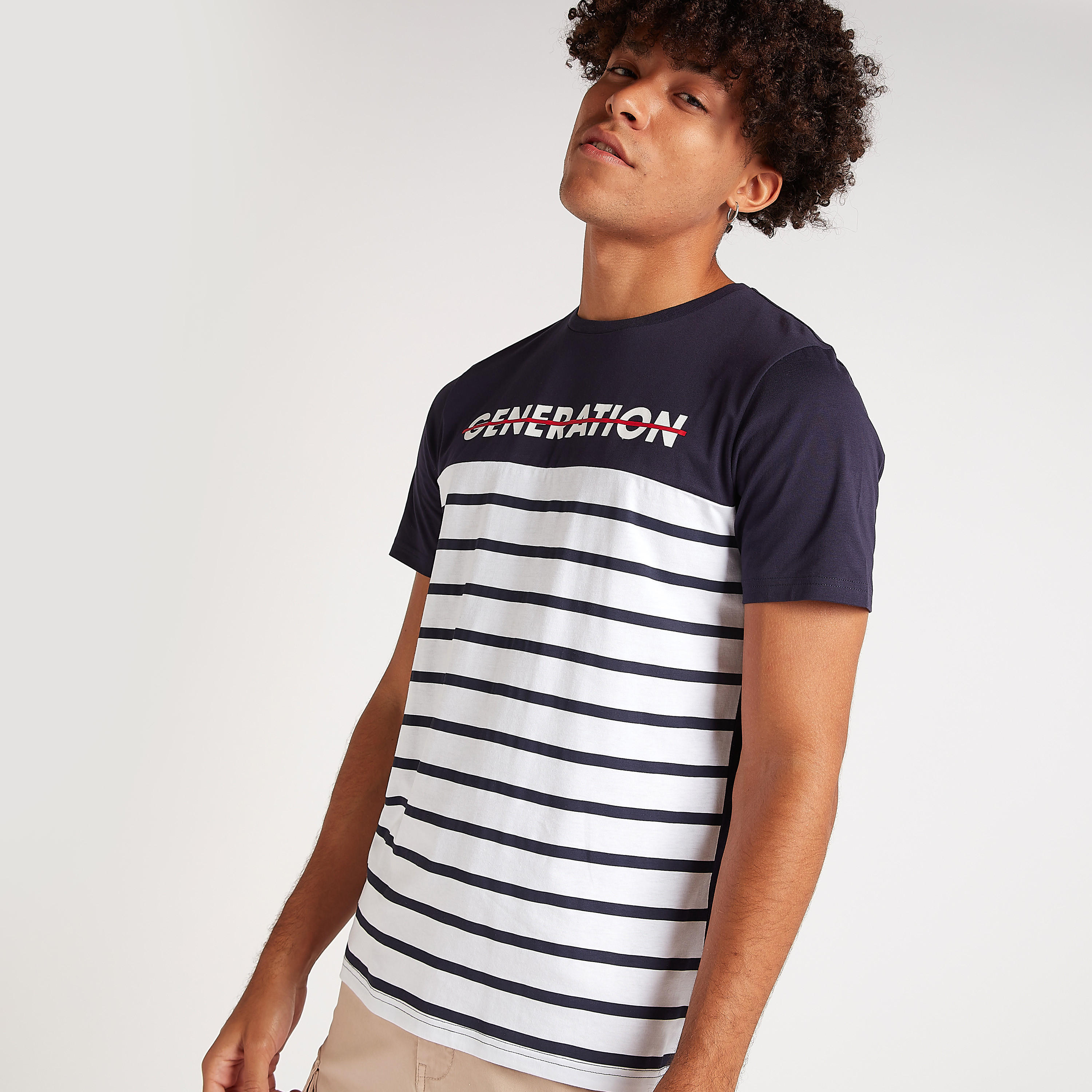 Printed T-shirt with Short Sleeves and Crew Neck-men-clothing-tshirtsandpolos-tshirts-image-1