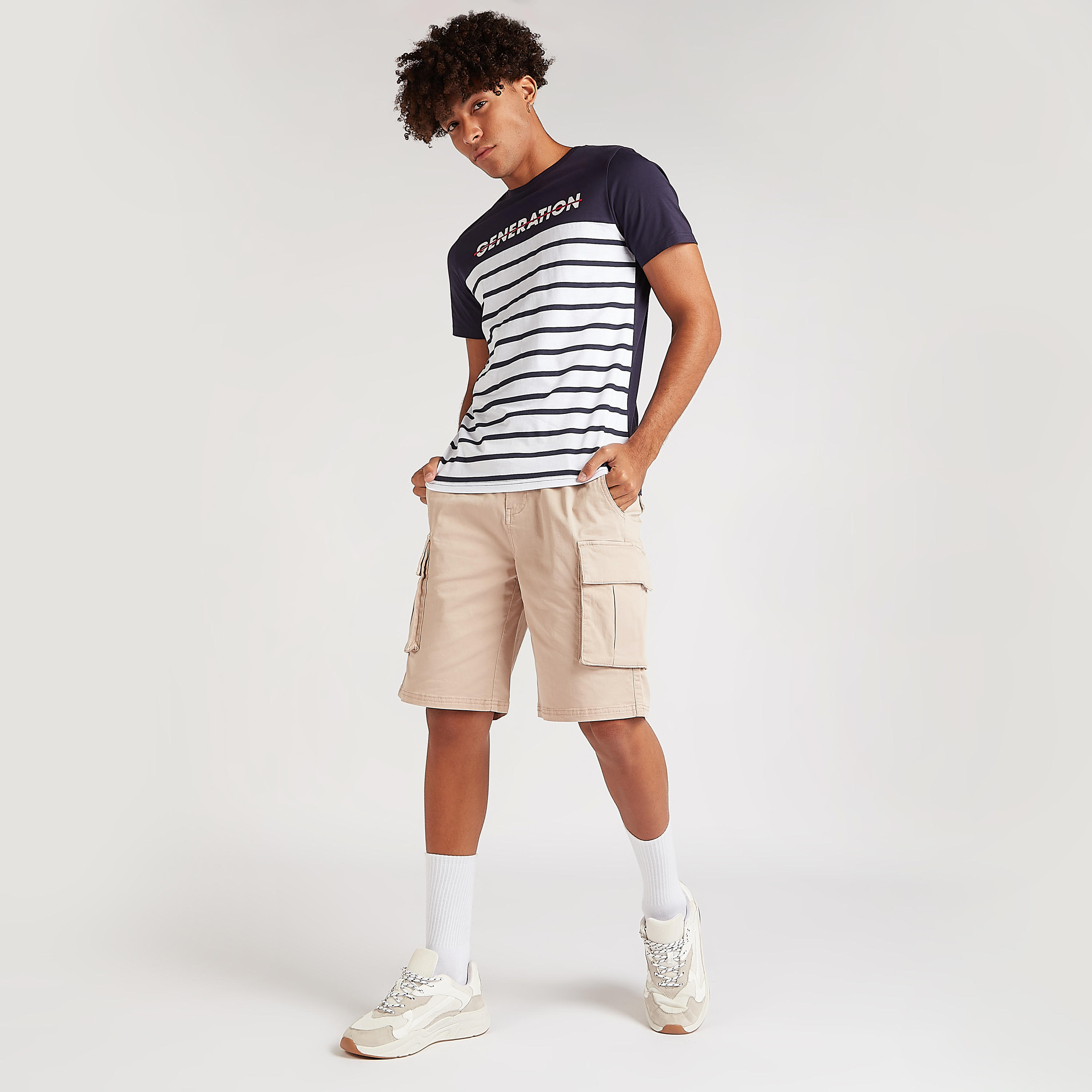 Printed T-shirt with Short Sleeves and Crew Neck-men-clothing-tshirtsandpolos-tshirts-image-2