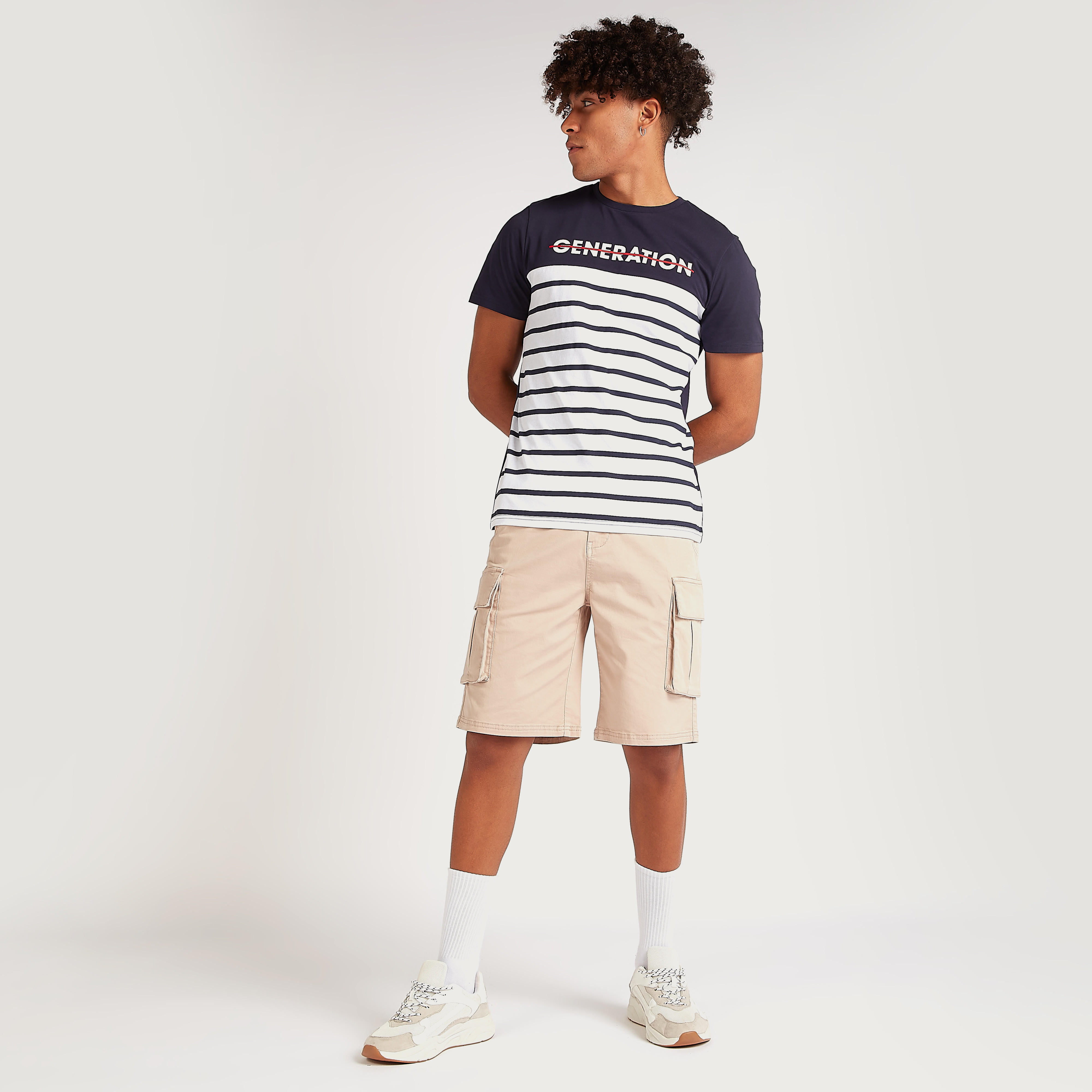 Printed T-shirt with Short Sleeves and Crew Neck-men-clothing-tshirtsandpolos-tshirts-image-5