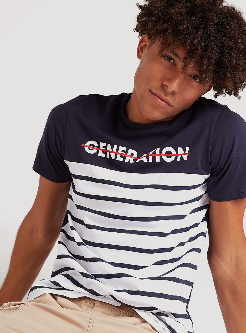 Printed T-shirt with Short Sleeves and Crew Neck-men-clothing-tshirtsandpolos-tshirts-image-6