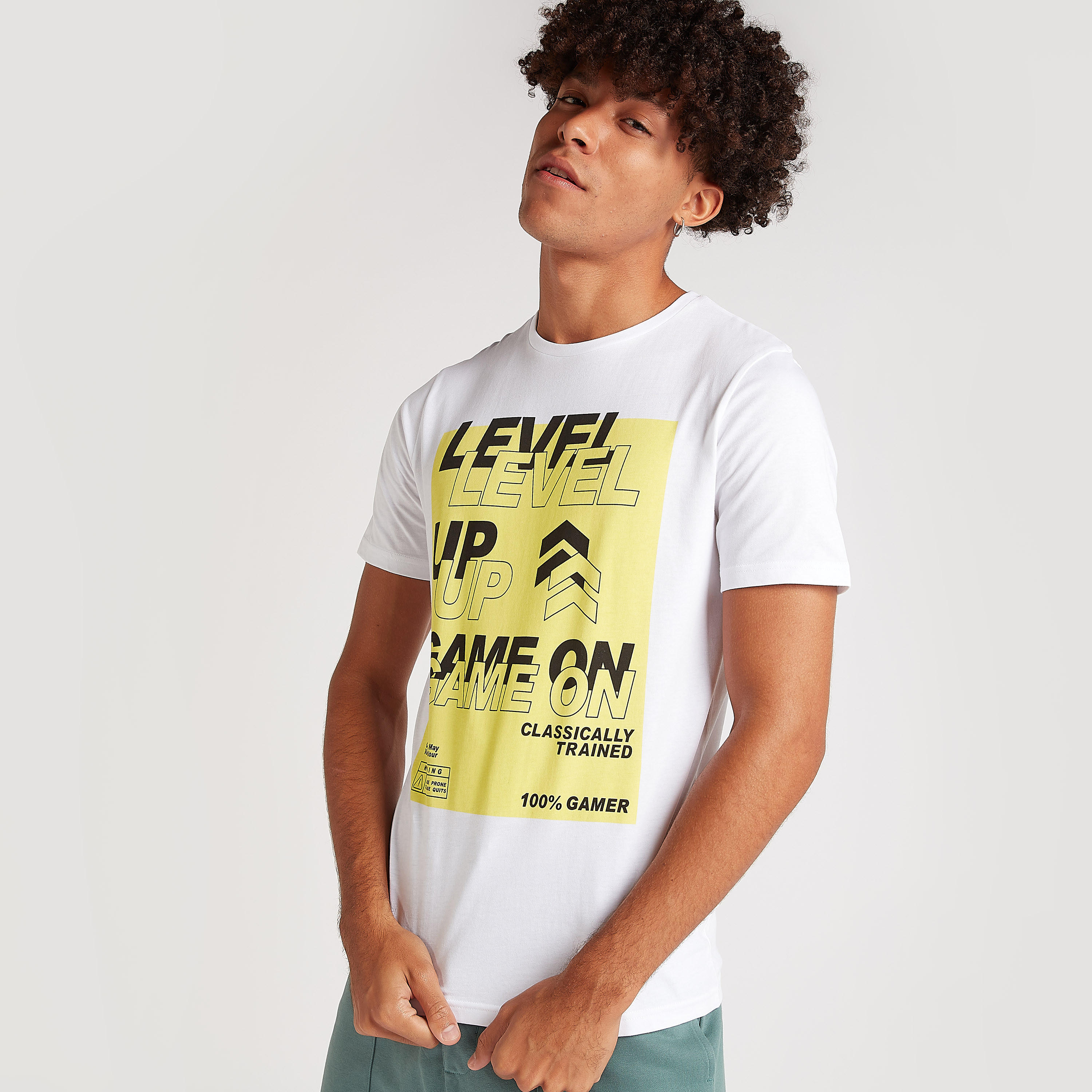 Printed T-shirt with Short Sleeves and Crew Neck-men-clothing-tshirtsandpolos-tshirts-image-2