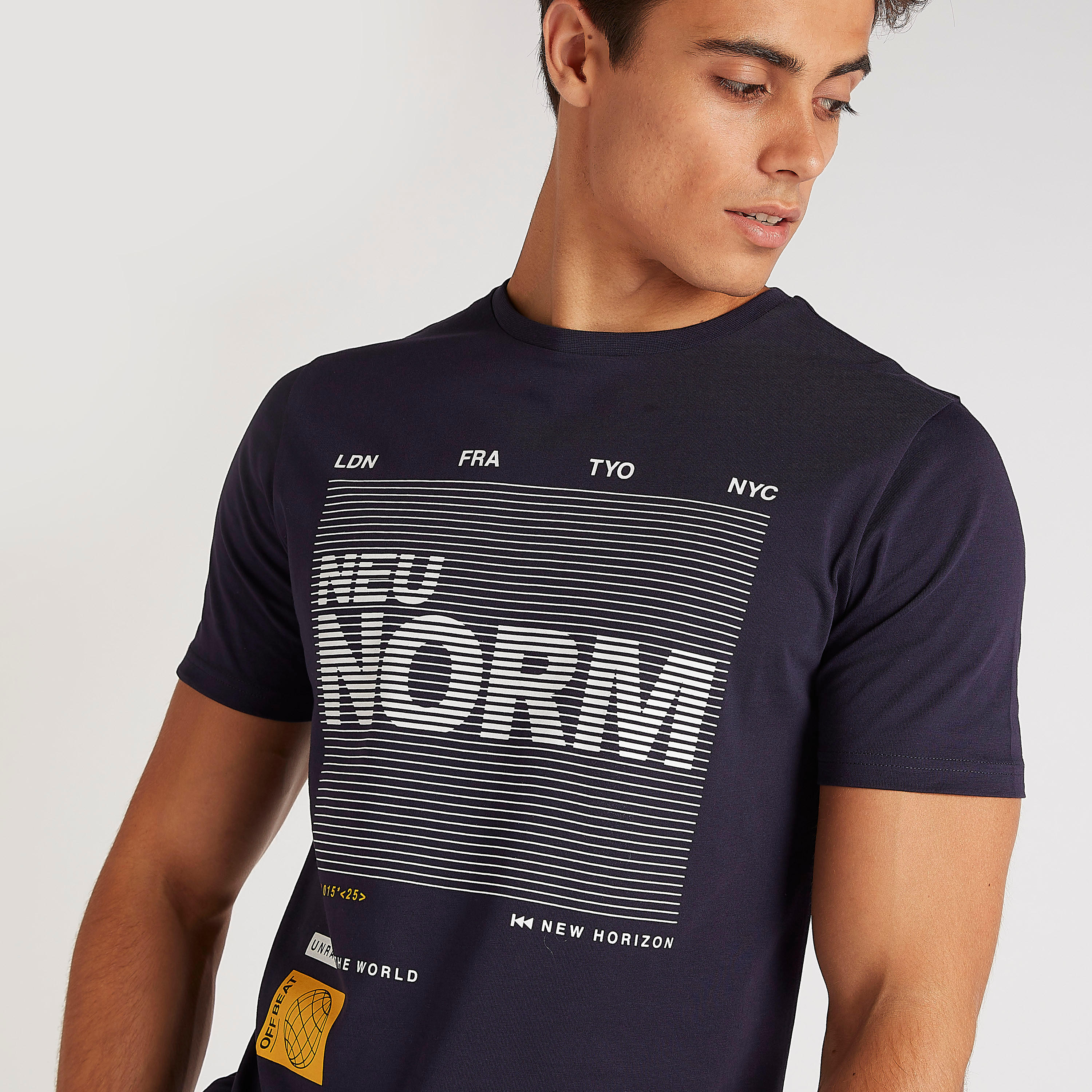 Printed T-shirt with Short Sleeves and Crew Neck-men-clothing-tshirtsandpolos-tshirts-image-1