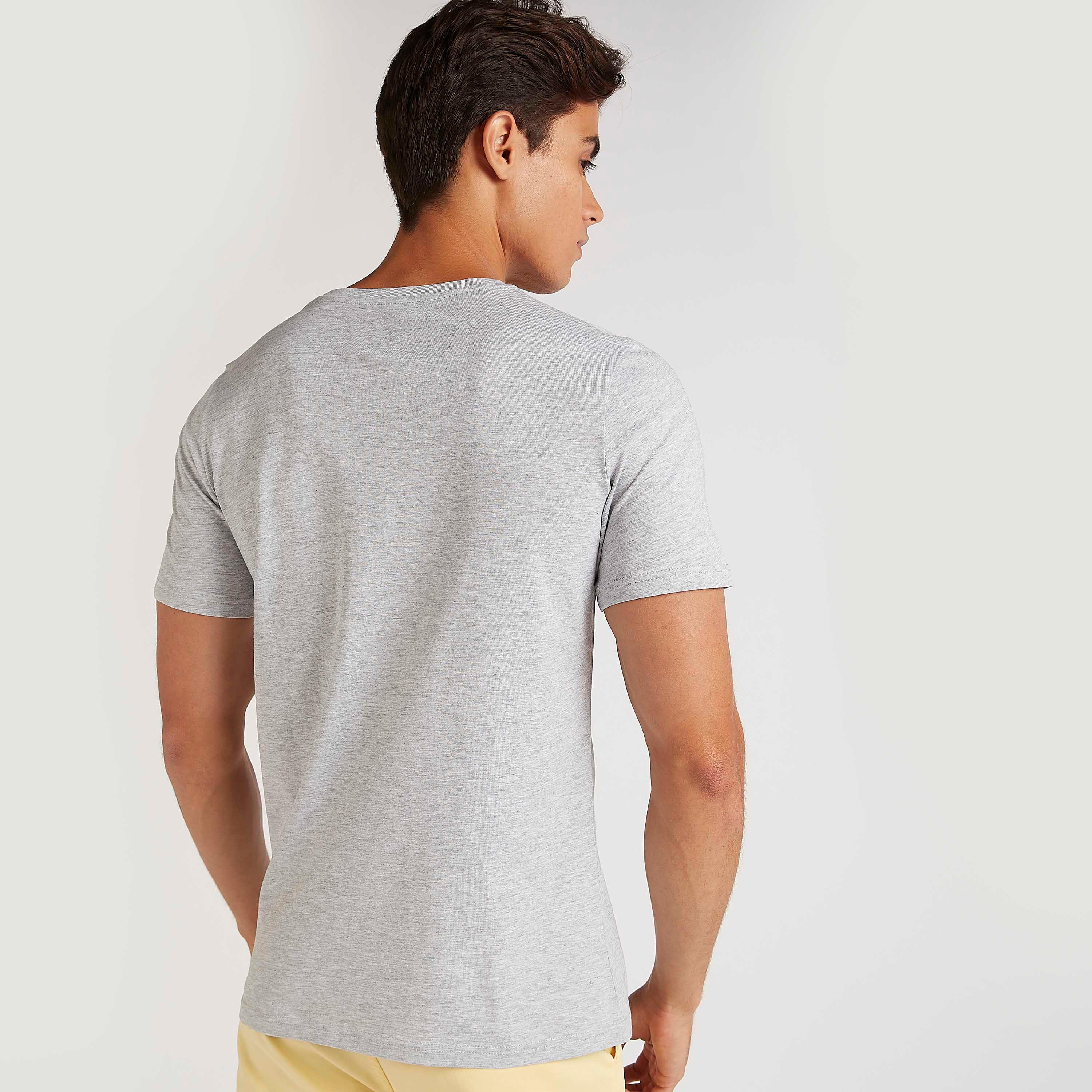 Graphic Print T-shirt with Crew Neck and Short Sleeves-men-clothing-tshirtsandpolos-tshirts-image-4