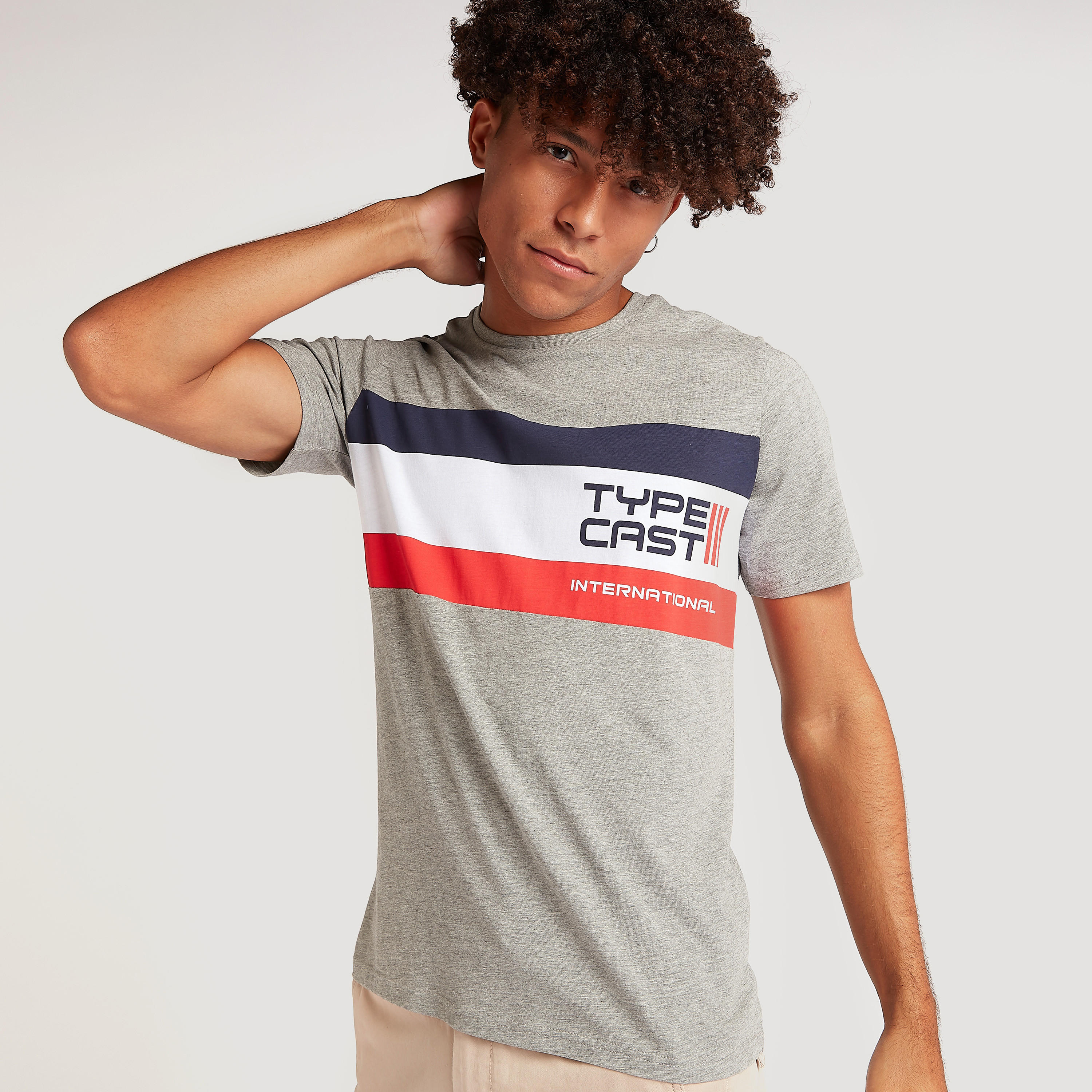 Printed T-shirt with Short Sleeves and Crew Neck-men-clothing-tshirtsandpolos-tshirts-image-1