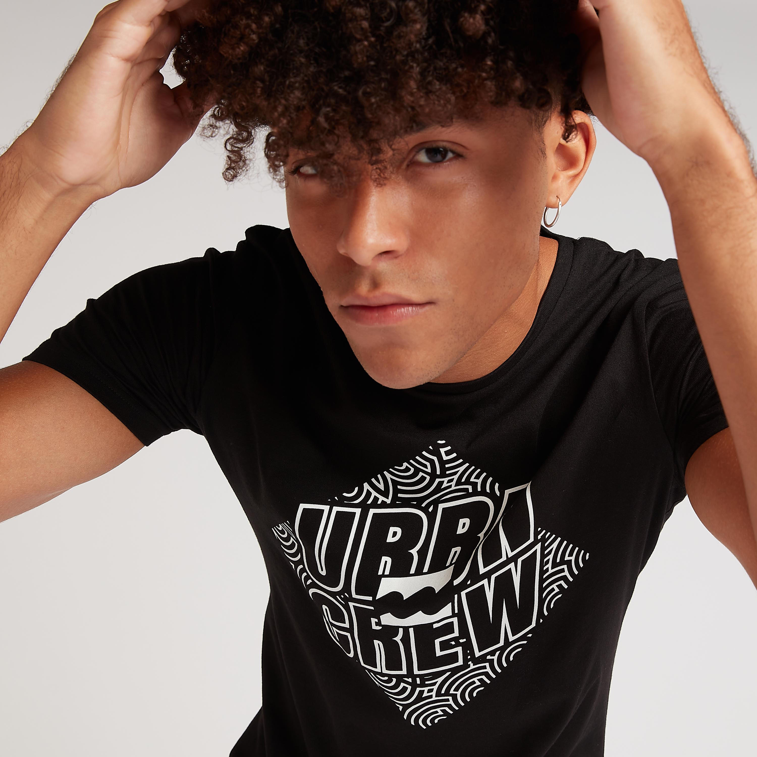 Printed T-shirt with Crew Neck and Short Sleeves-men-clothing-tshirtsandpolos-tshirts-image-3