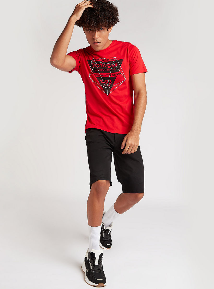 Printed T-shirt with Short Sleeves and Crew Neck-men-clothing-tshirtsandpolos-tshirts-image-2
