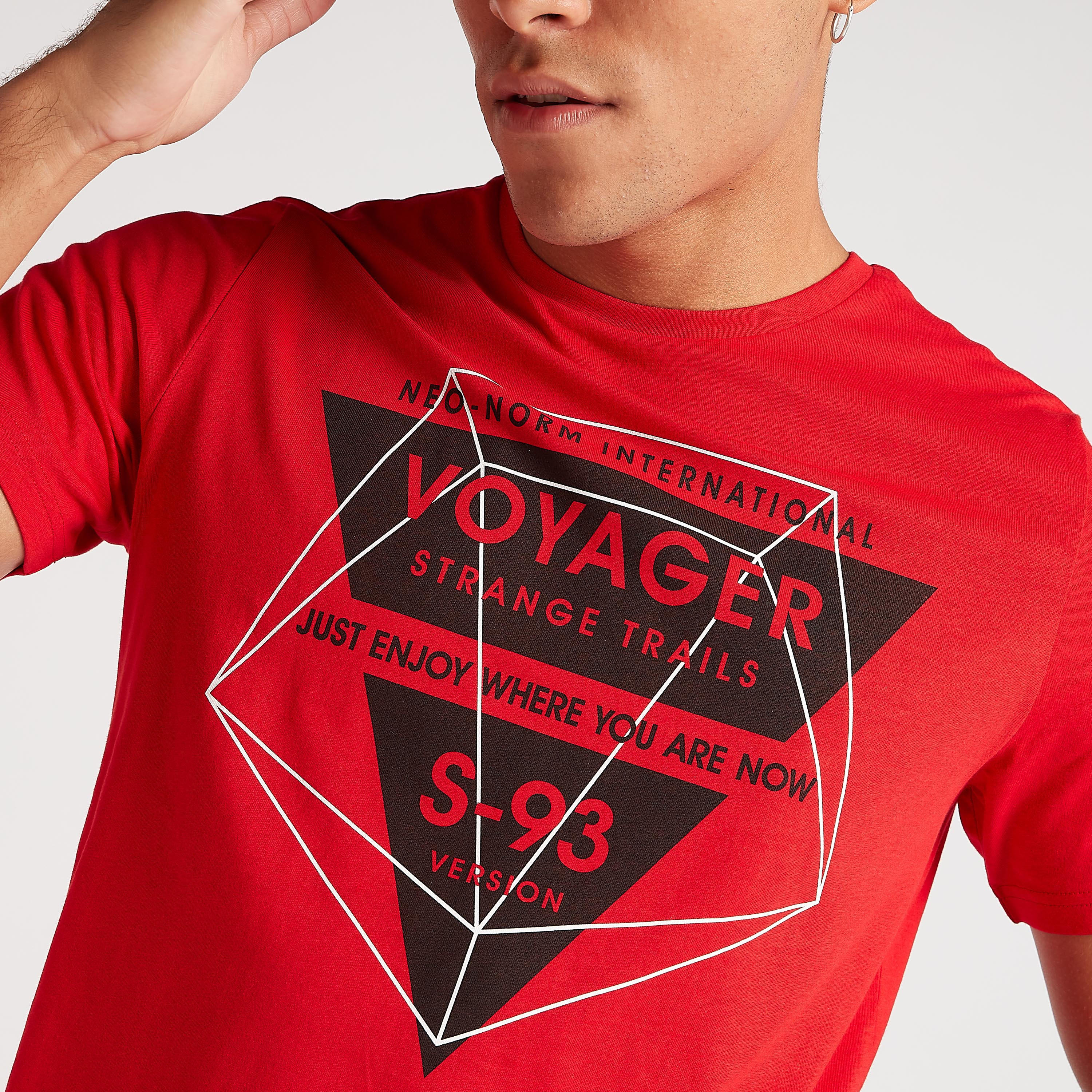 Printed T-shirt with Short Sleeves and Crew Neck-men-clothing-tshirtsandpolos-tshirts-image-3