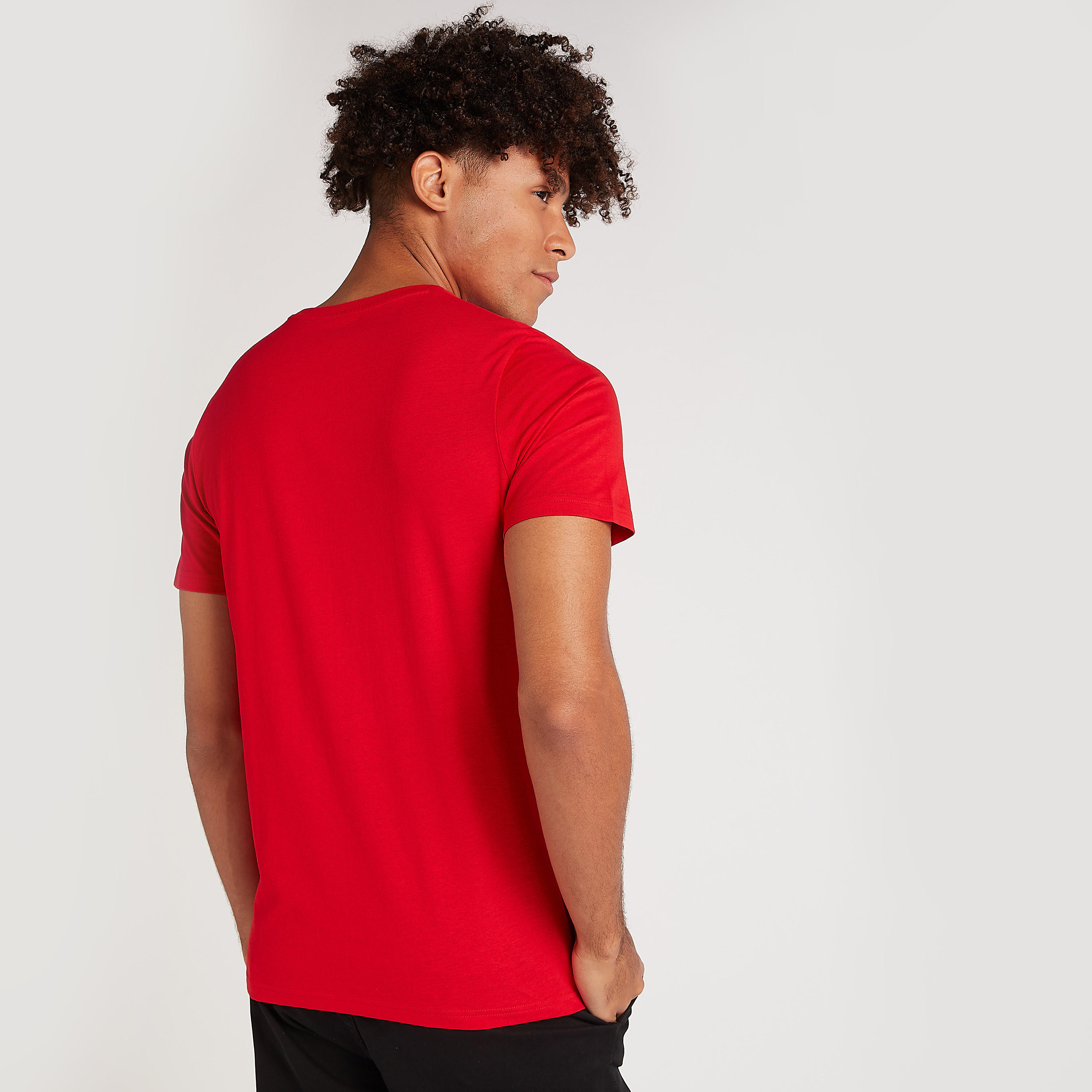 Printed T-shirt with Short Sleeves and Crew Neck-men-clothing-tshirtsandpolos-tshirts-image-4