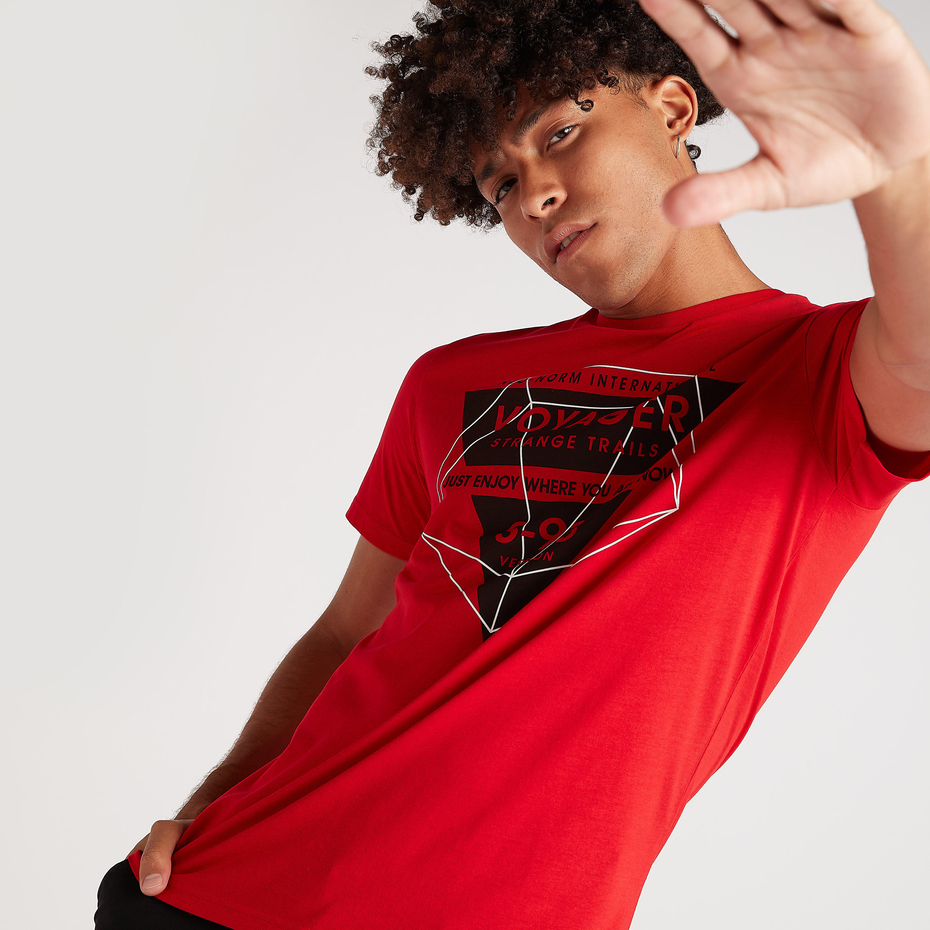 Printed T-shirt with Short Sleeves and Crew Neck-men-clothing-tshirtsandpolos-tshirts-image-5