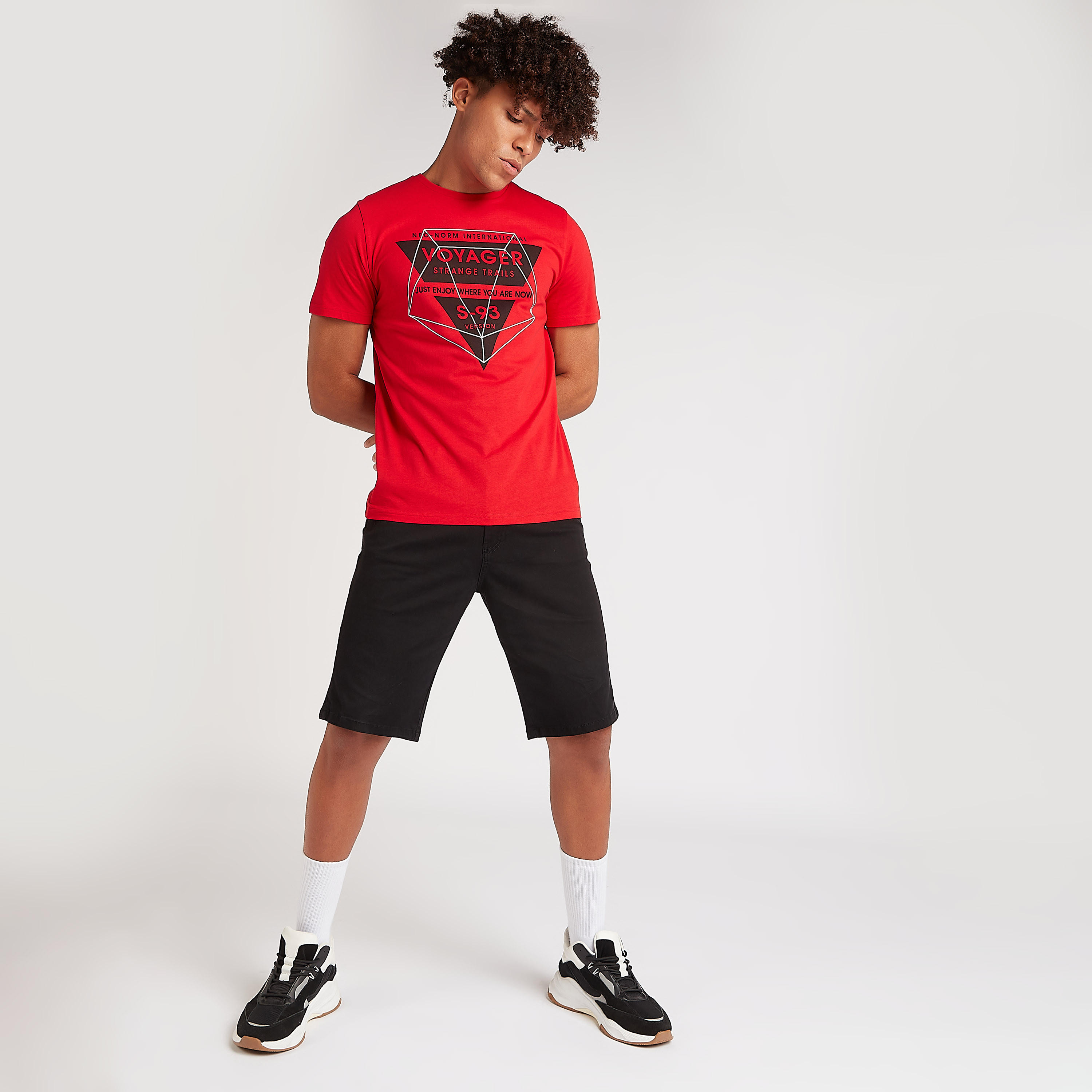 Printed T-shirt with Short Sleeves and Crew Neck-men-clothing-tshirtsandpolos-tshirts-image-6