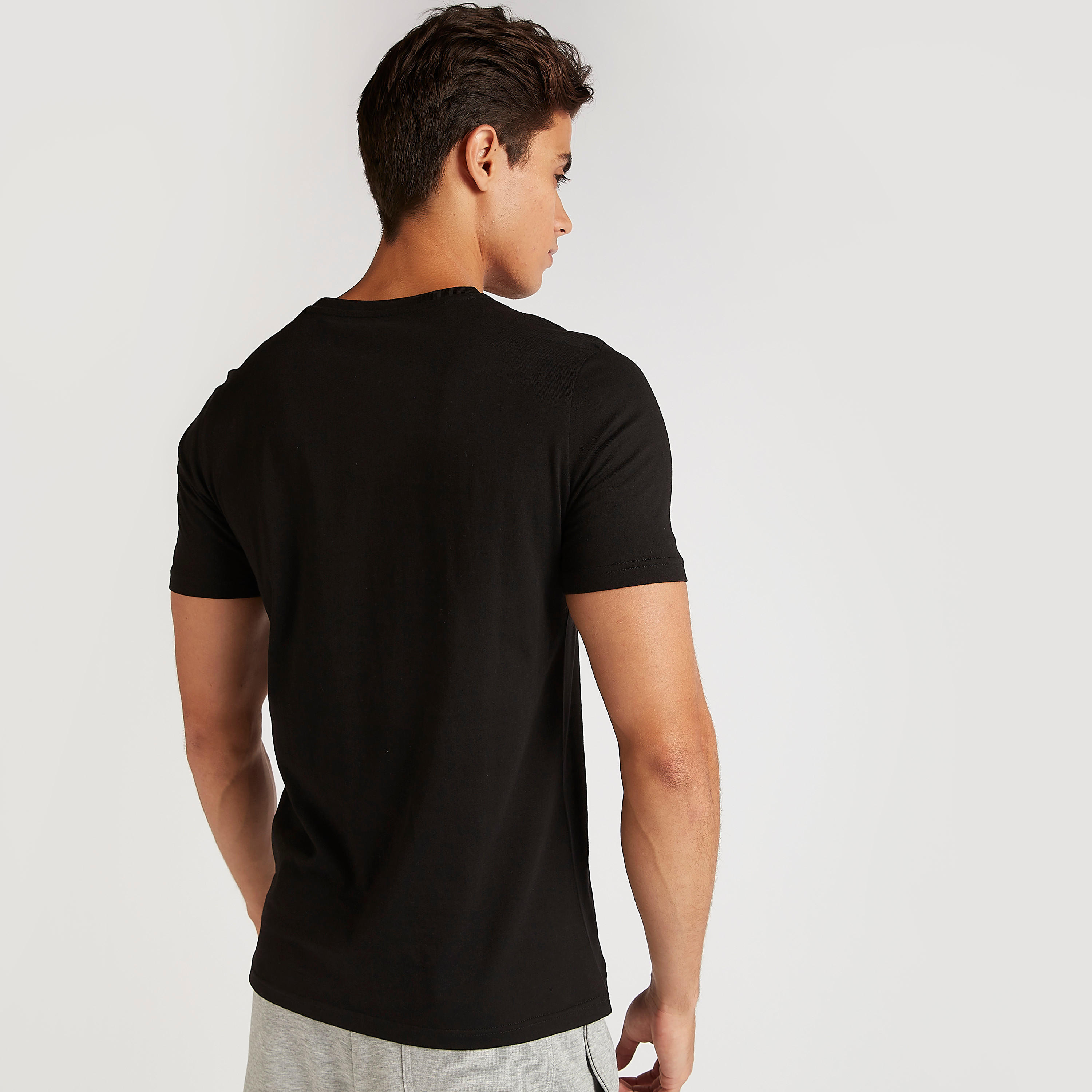 Printed T-shirt with Crew Neck and Short Sleeves-men-clothing-tshirtsandpolos-tshirts-image-4