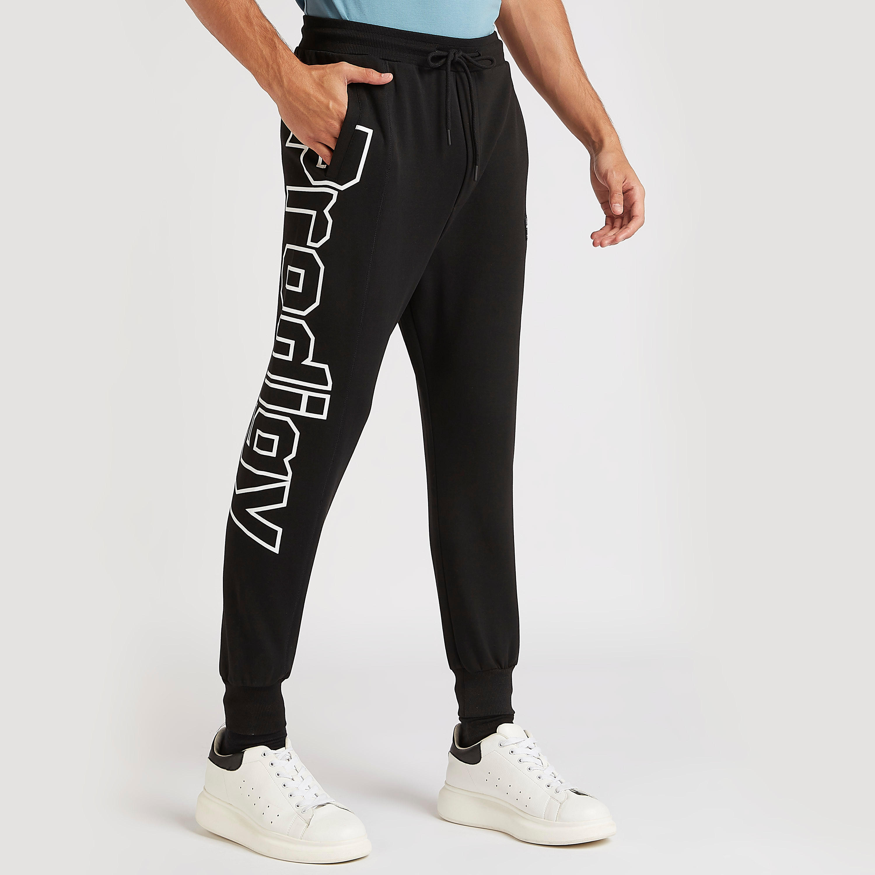 بنطلون رياضي برباط إغلاق وخصر متوسّط الارتفاع-men-clothing-bottoms-joggers-image-4