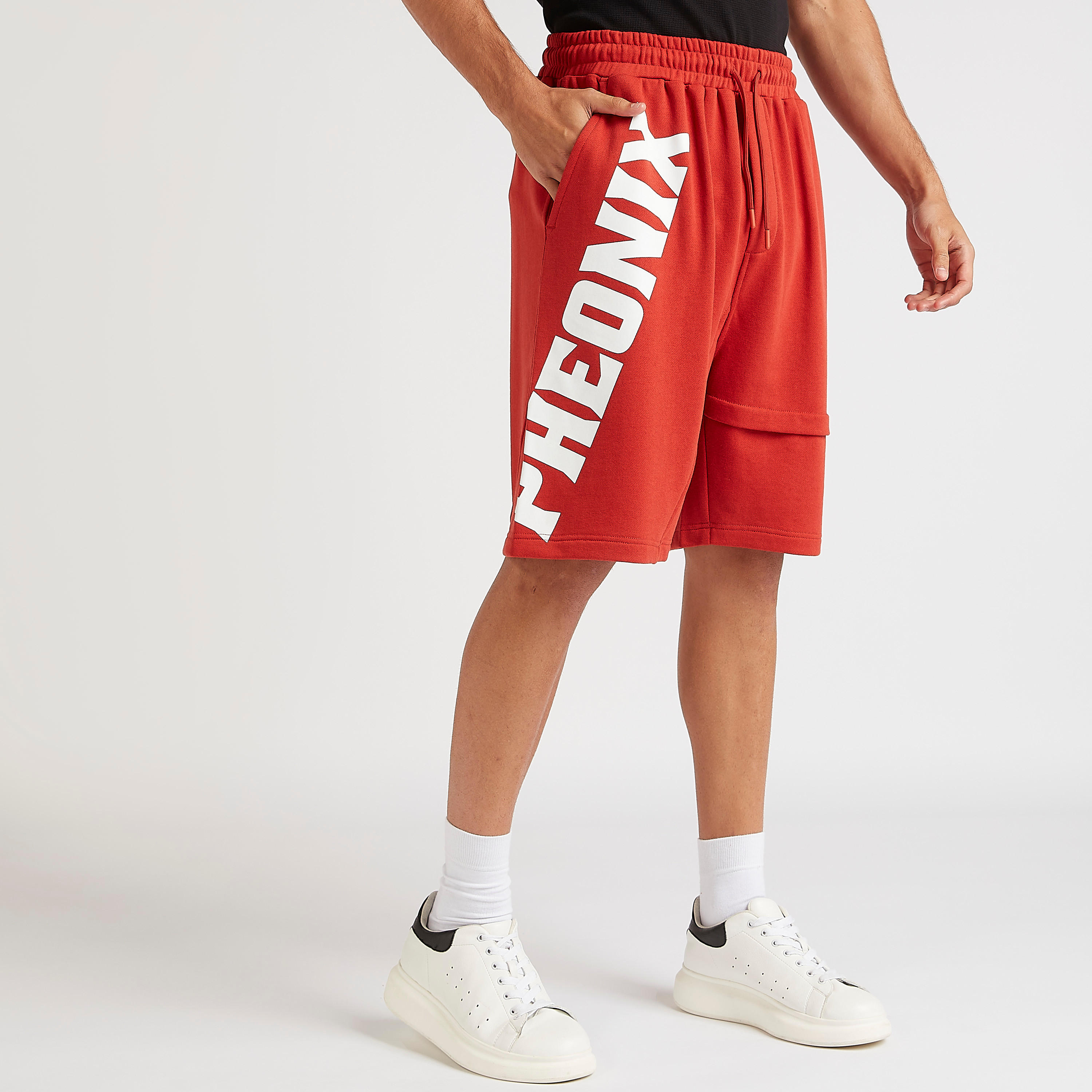 Printed Shorts with Pockets and Drawstring Closure-men-clothing-bottoms-shorts-image-1