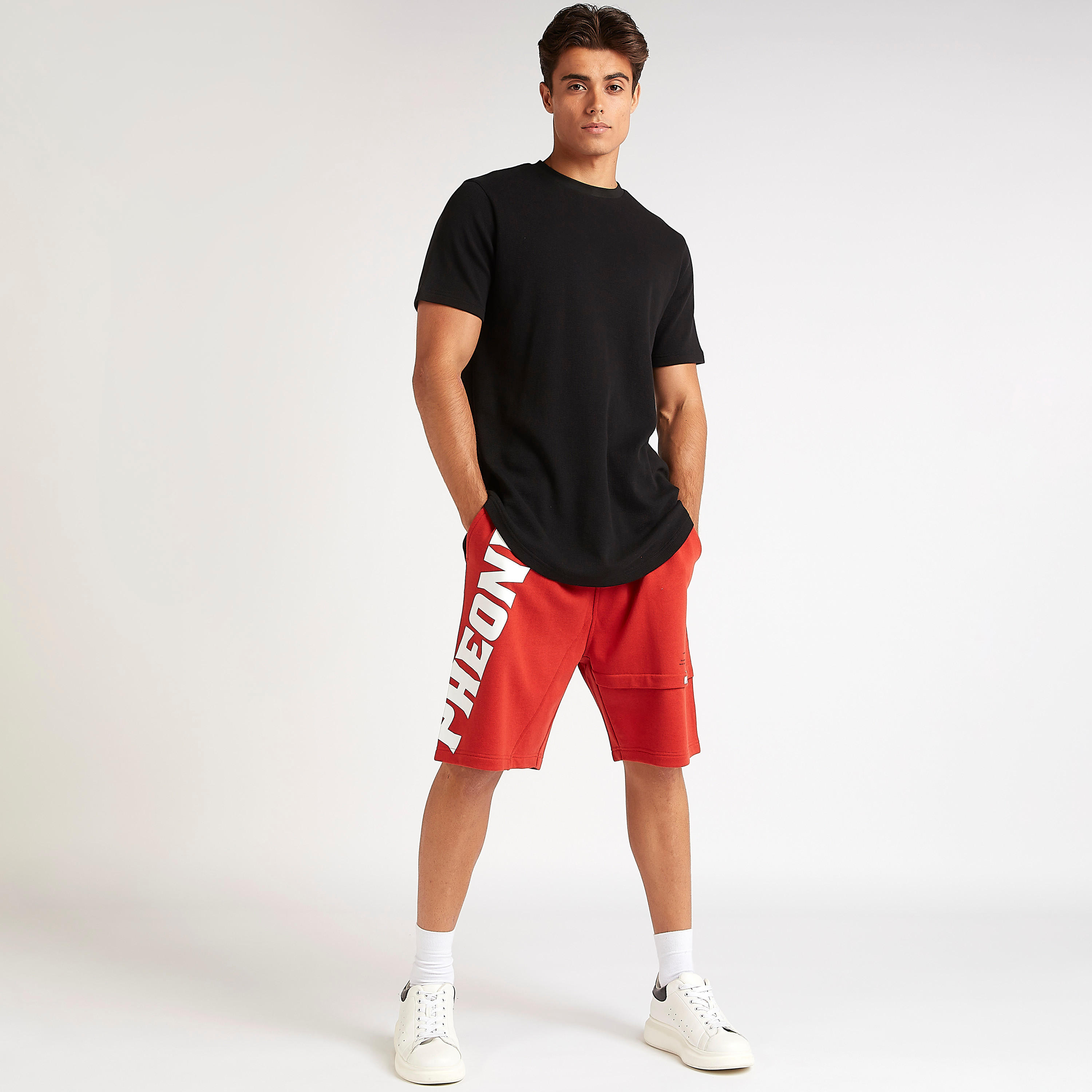 Printed Shorts with Pockets and Drawstring Closure-men-clothing-bottoms-shorts-image-2
