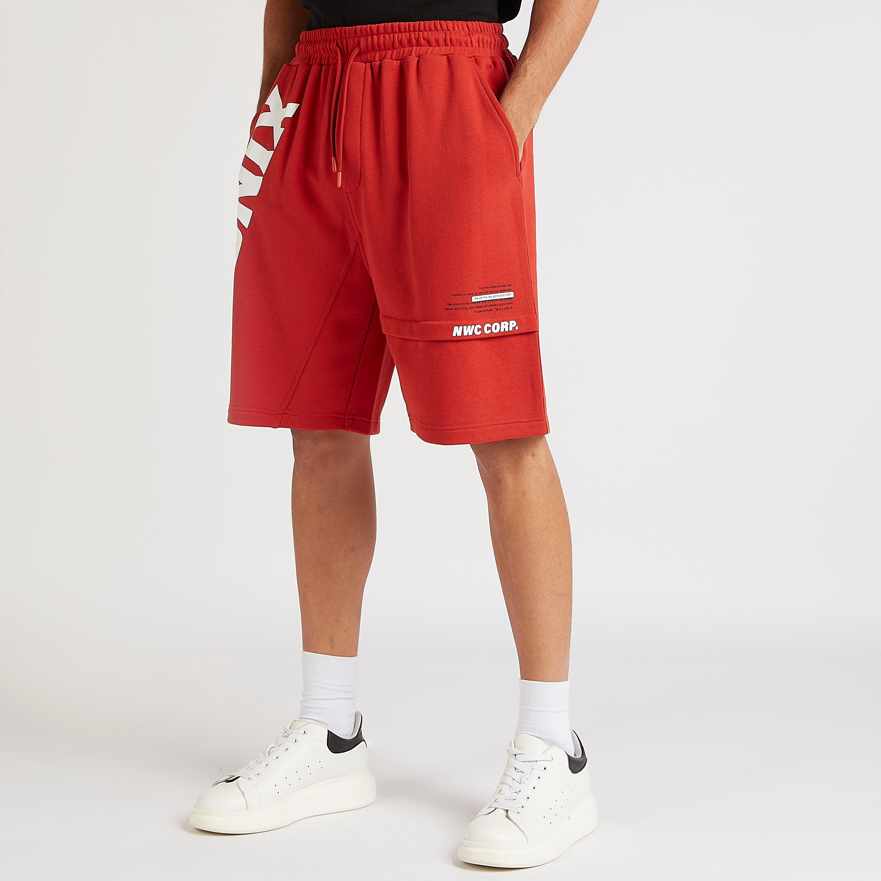 Printed Shorts with Pockets and Drawstring Closure-men-clothing-bottoms-shorts-image-4