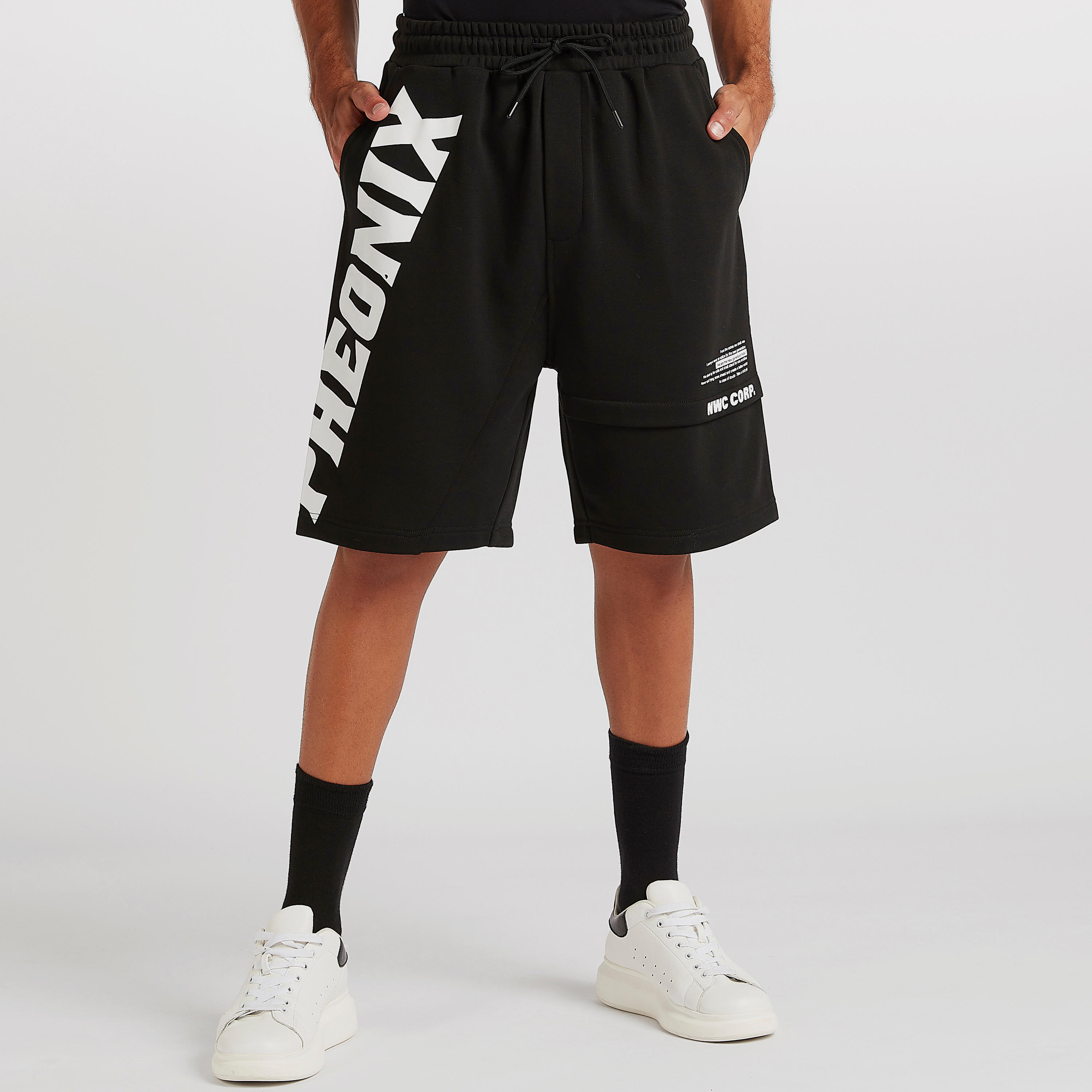 Printed Shorts with Drawstring Closure-men-clothing-bottoms-shorts-image-1