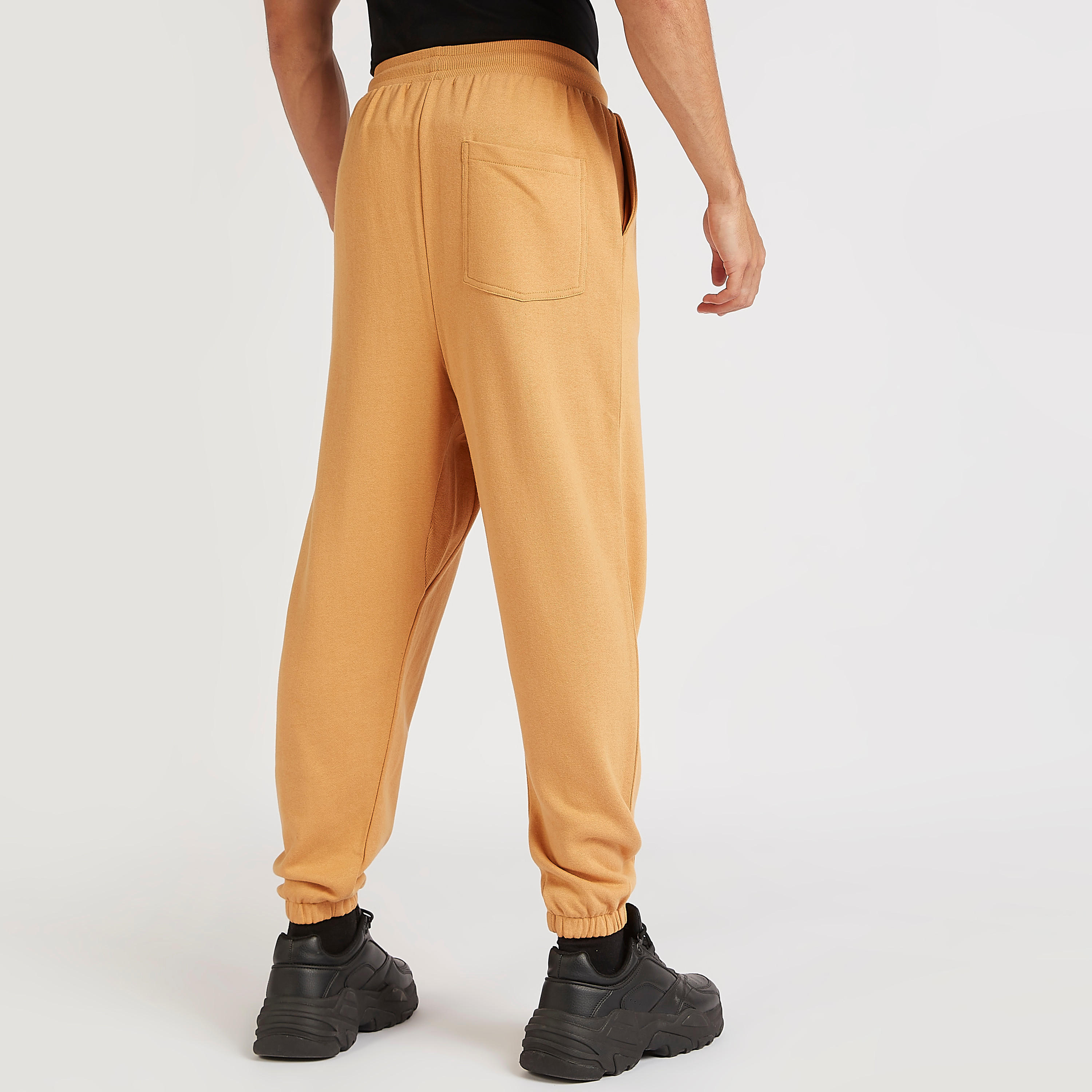 Solid Mid-Rise Joggers with Elasticated Waistband-men-clothing-bottoms-joggers-image-4