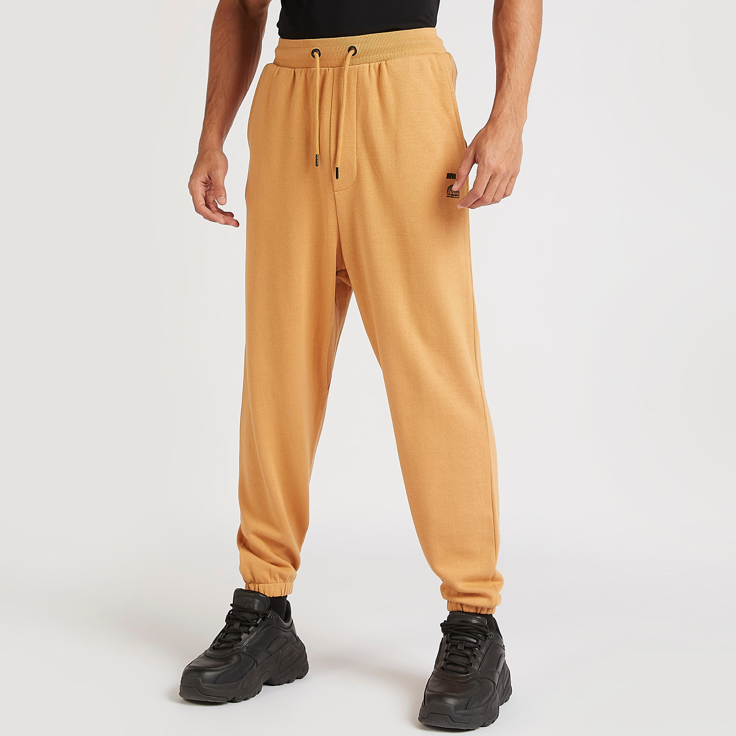 Solid Mid-Rise Joggers with Elasticated Waistband-men-clothing-bottoms-joggers-image-5