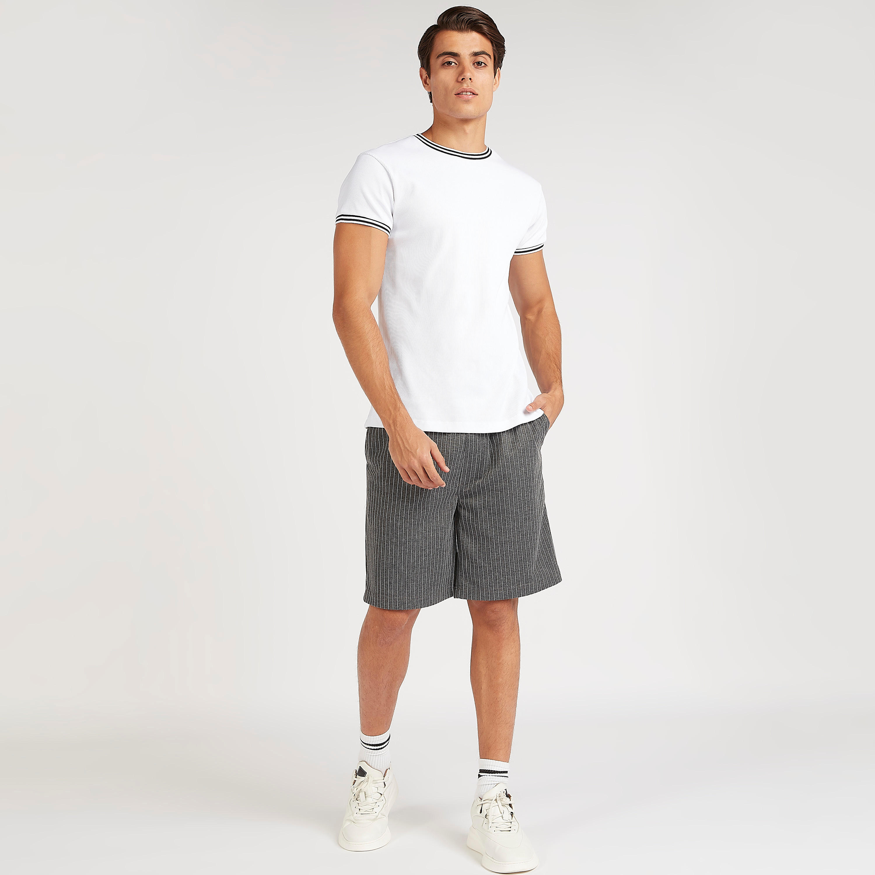Striped Mid-Rise Shorts with Drawstring Closure and Pockets-men-clothing-bottoms-shorts-image-5