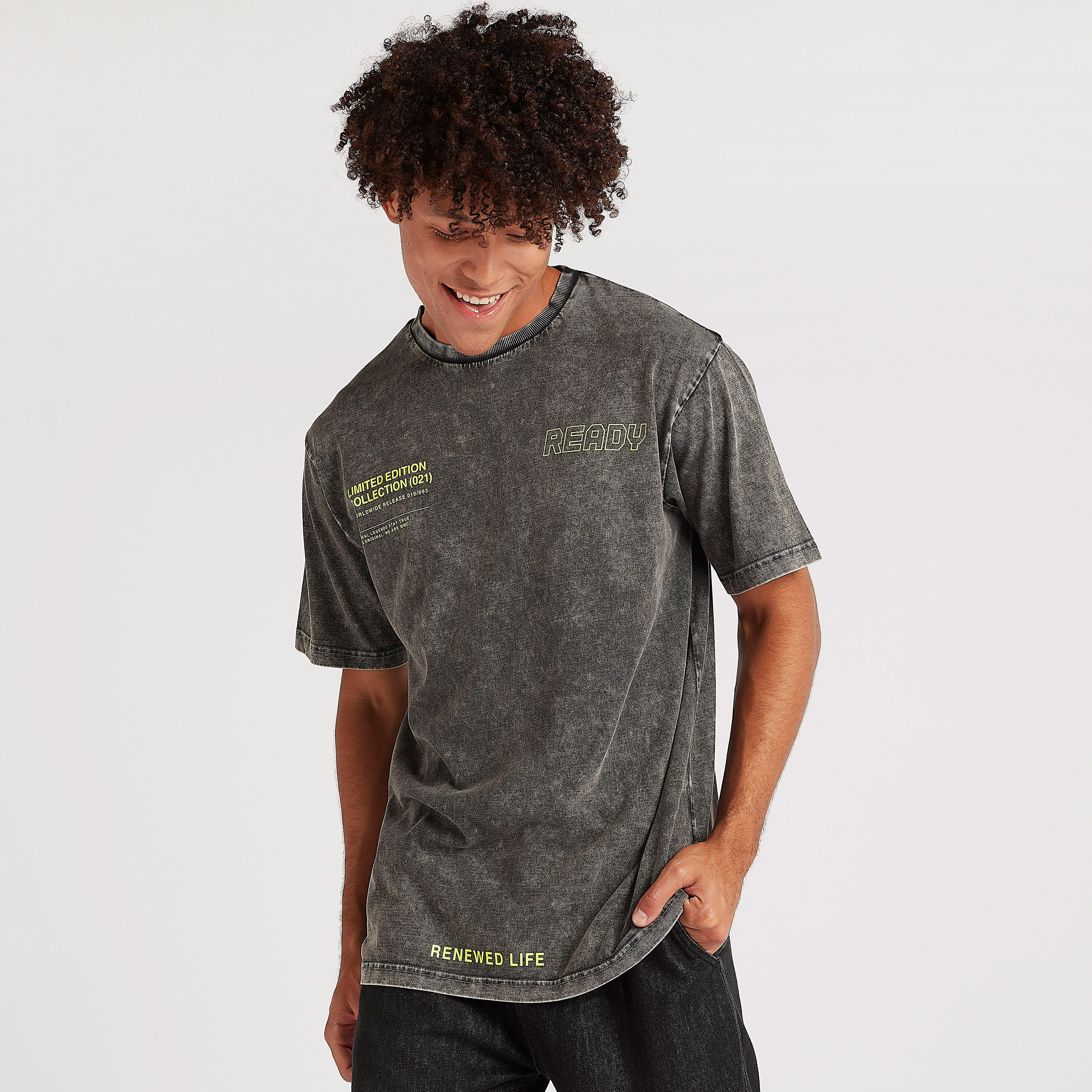 Printed Crew Neck T-shirt with Short Sleeves-men-clothing-tshirtsandpolos-tshirts-image-2