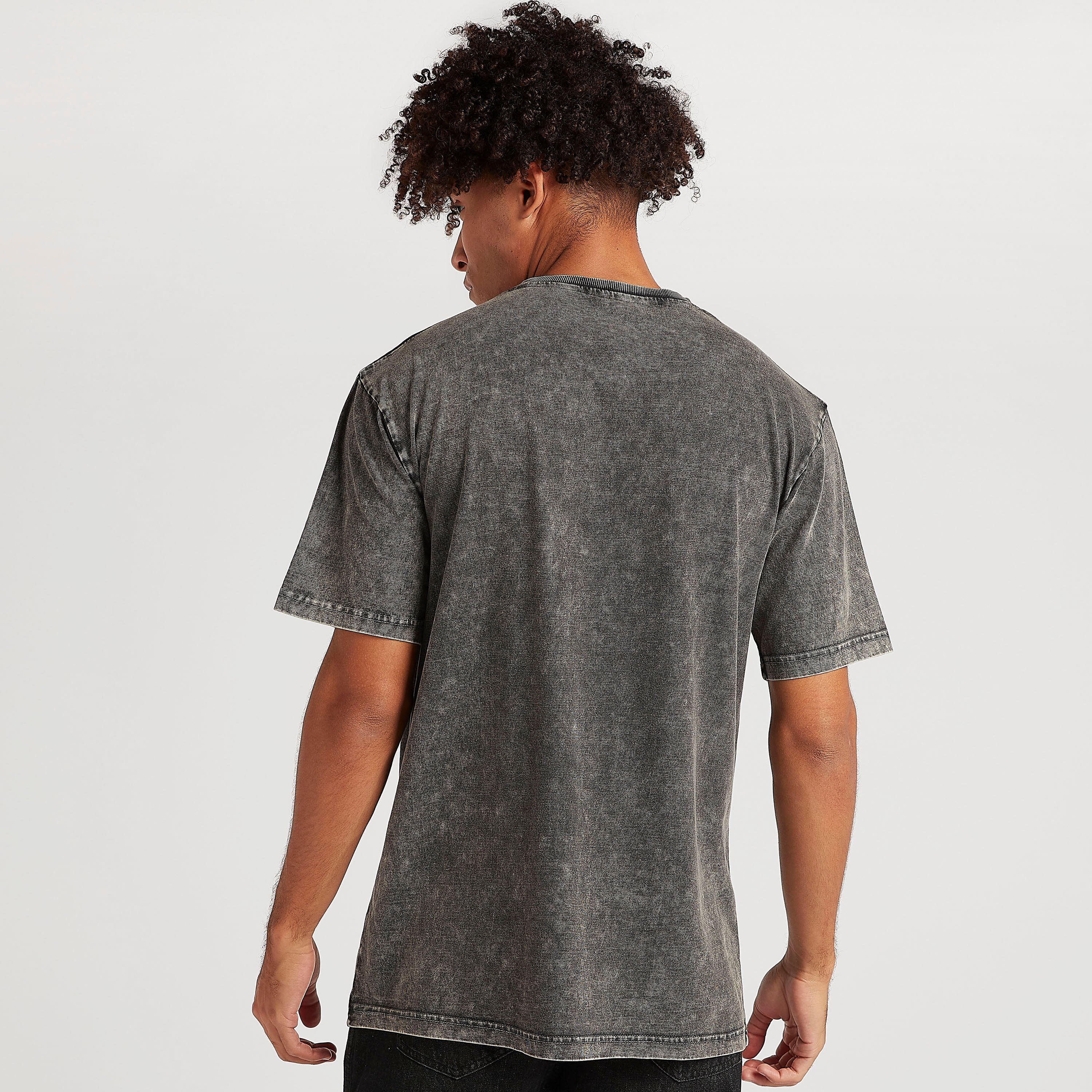 Printed Crew Neck T-shirt with Short Sleeves-men-clothing-tshirtsandpolos-tshirts-image-5