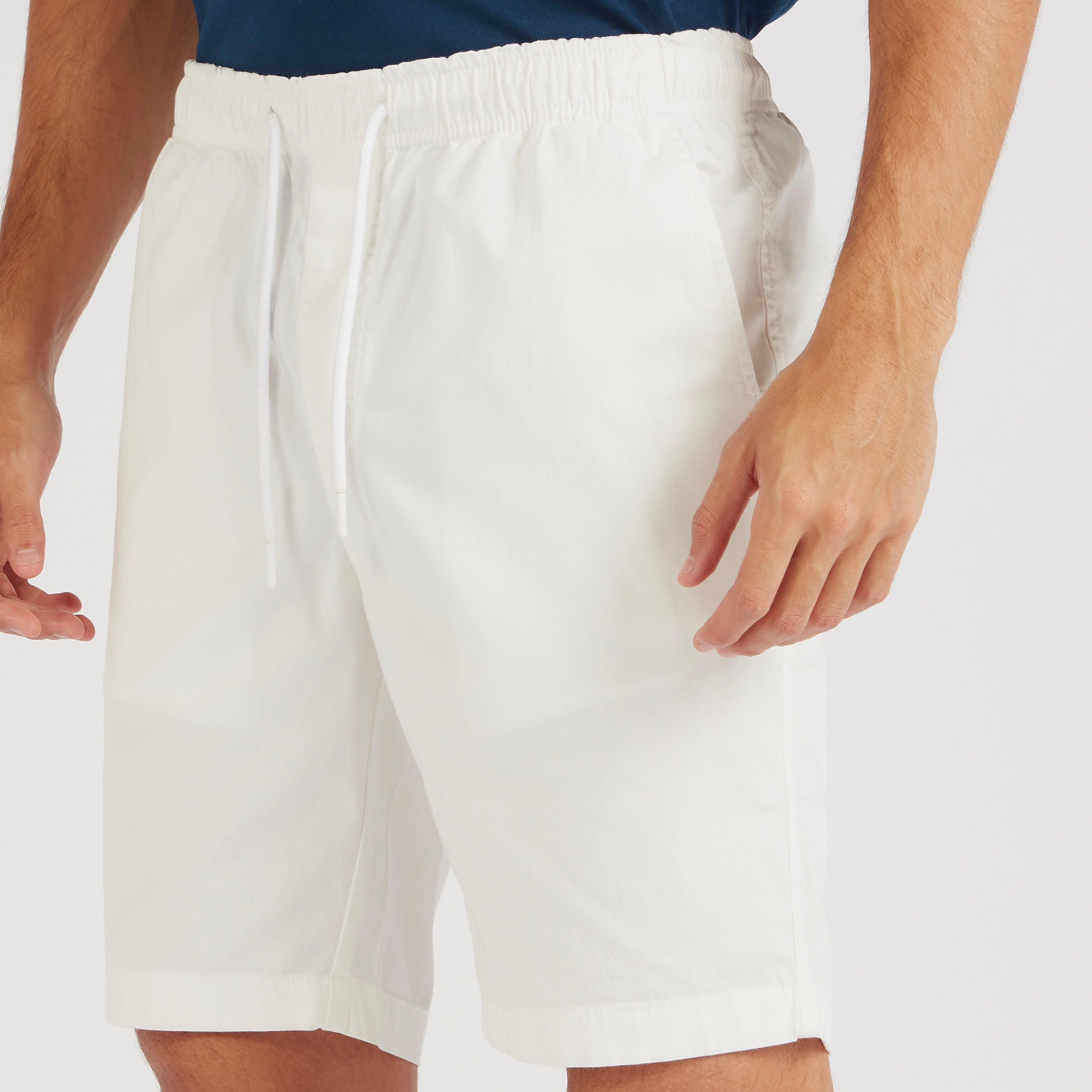 Solid Shorts with Drawstring Closure and Pockets-men-clothing-bottoms-shorts-image-3