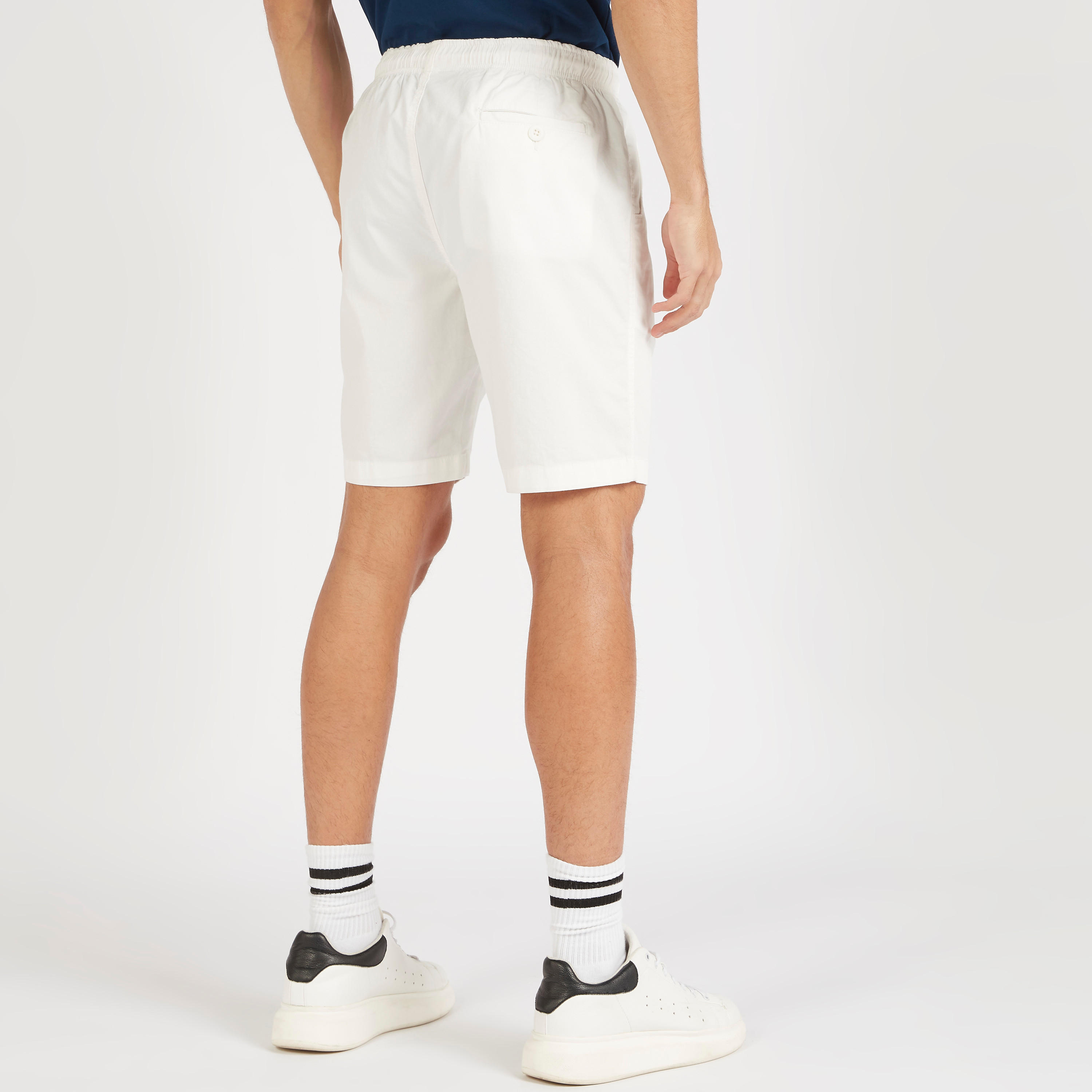 Solid Shorts with Drawstring Closure and Pockets-men-clothing-bottoms-shorts-image-4