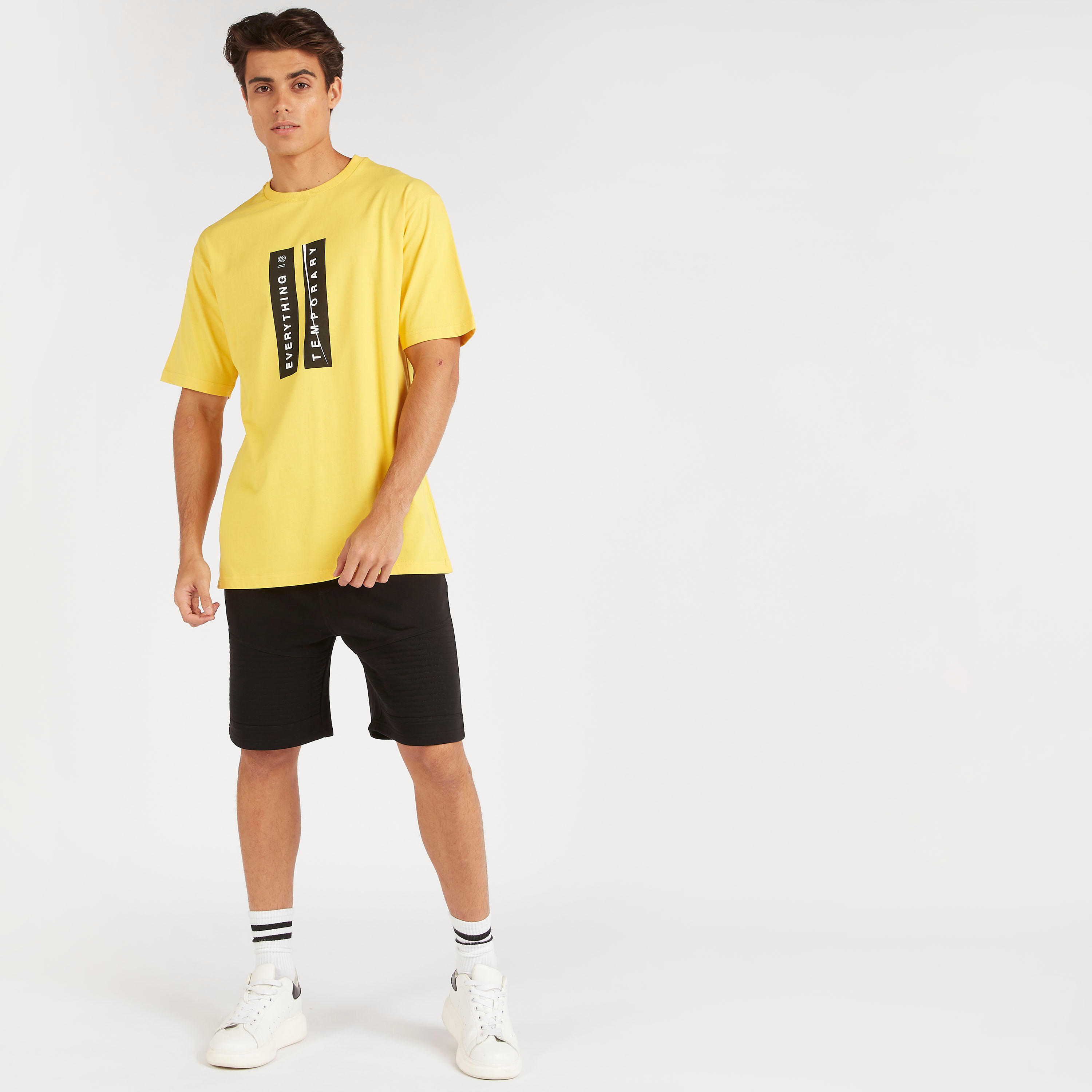 Printed Crew Neck T-shirt with Short Sleeves-men-clothing-tshirtsandpolos-tshirts-image-2