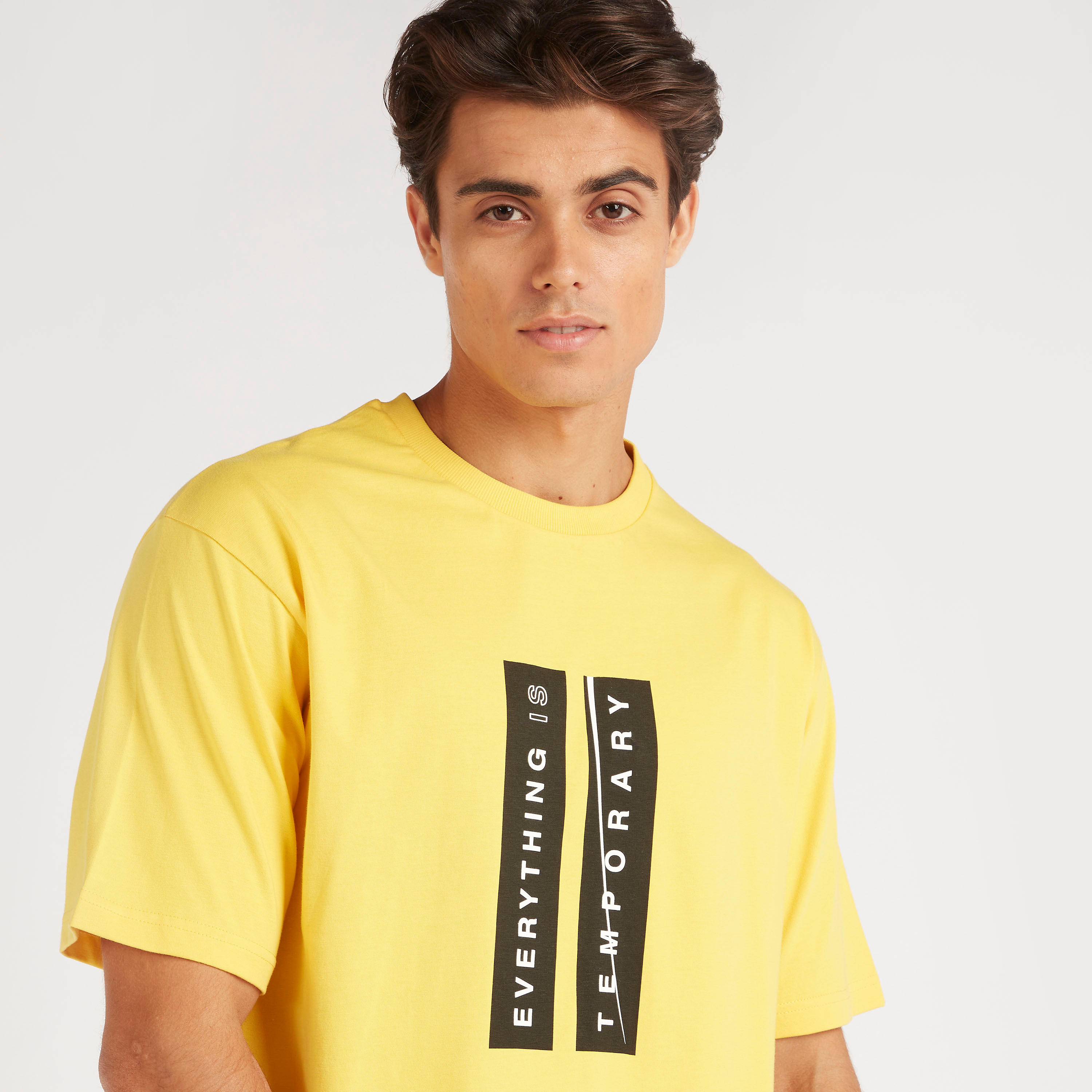 Printed Crew Neck T-shirt with Short Sleeves-men-clothing-tshirtsandpolos-tshirts-image-5