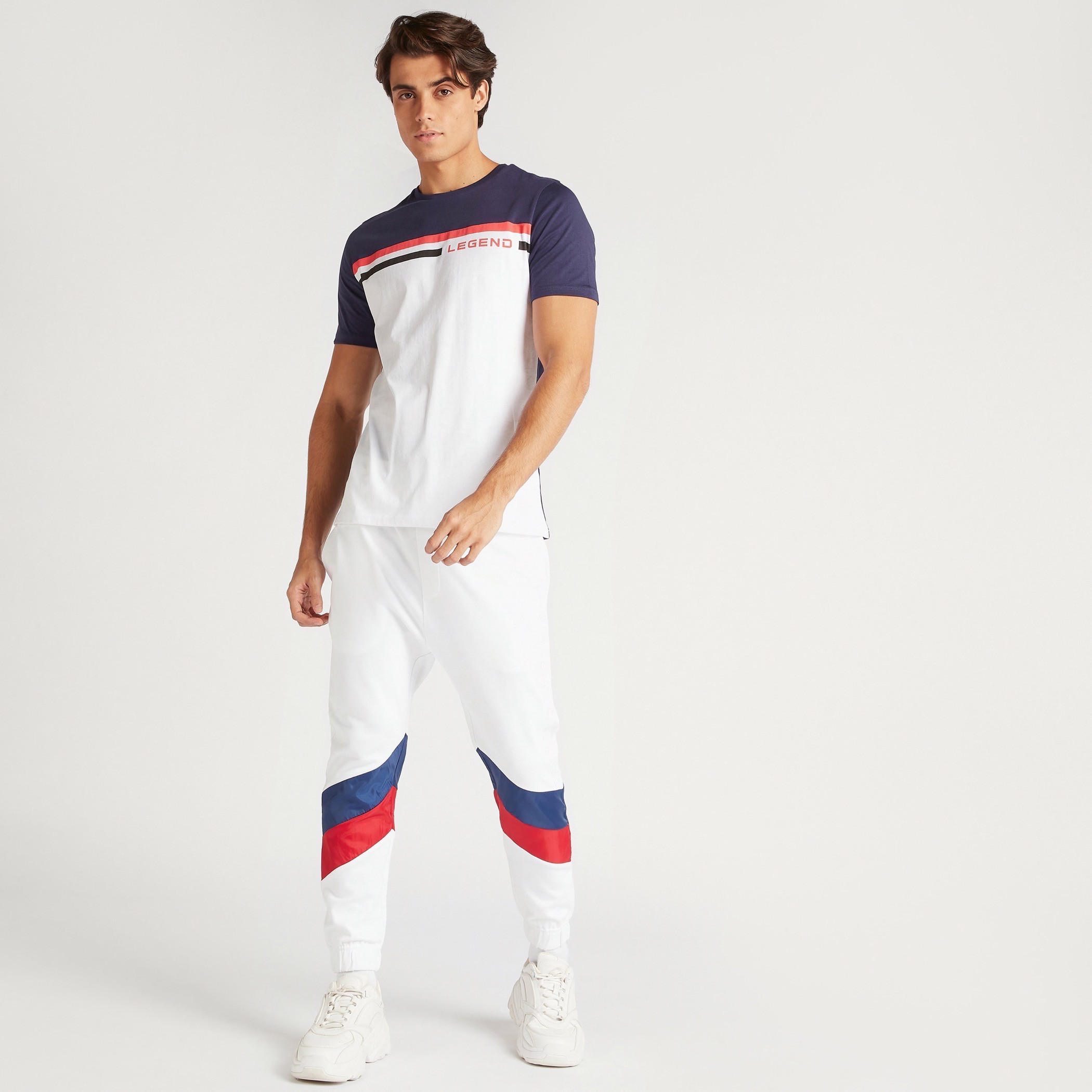بنطلون رياضي سادة برباط إغلاق وجيوب-men-clothing-bottoms-joggers-image-3