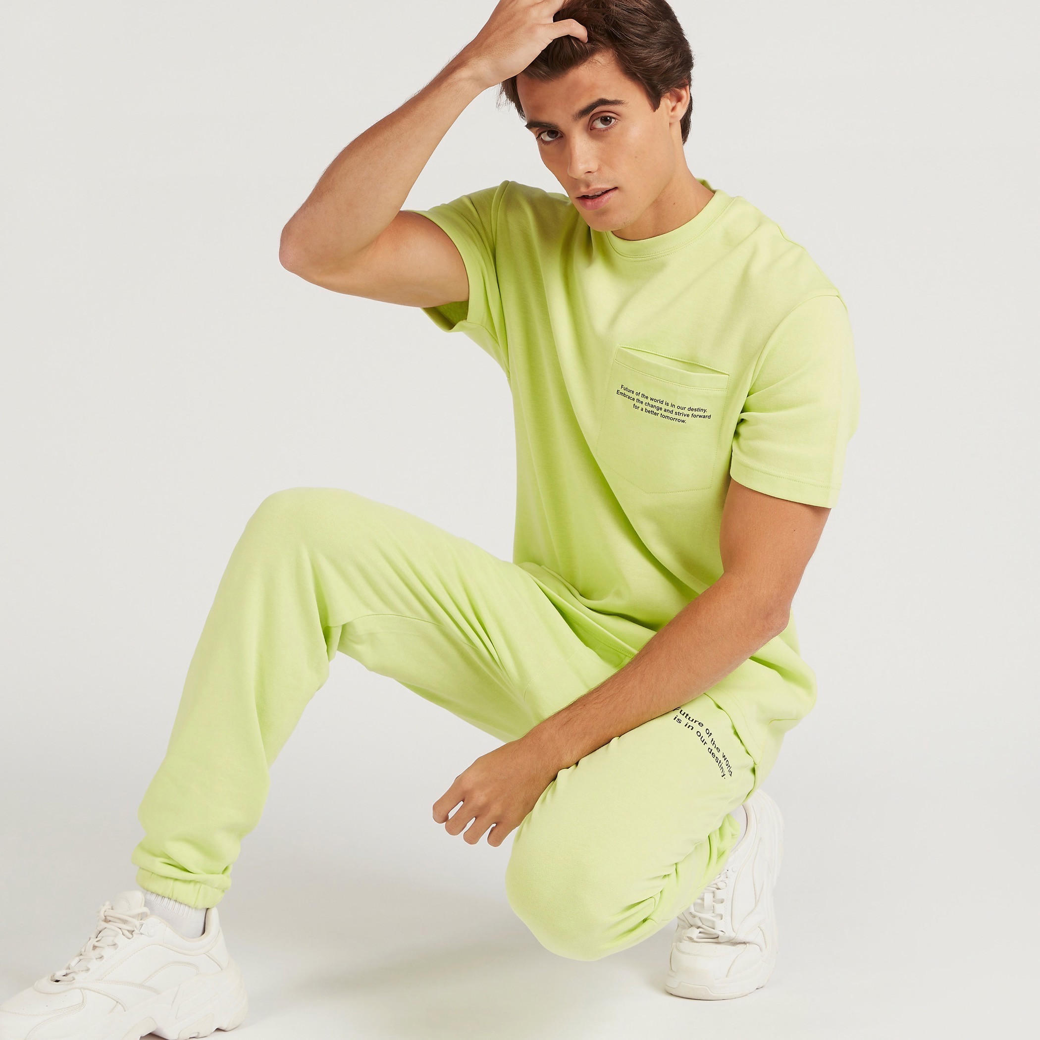 Slogan Print Mid-Rise Joggers with Drawstring Closure-men-clothing-bottoms-joggers-image-2