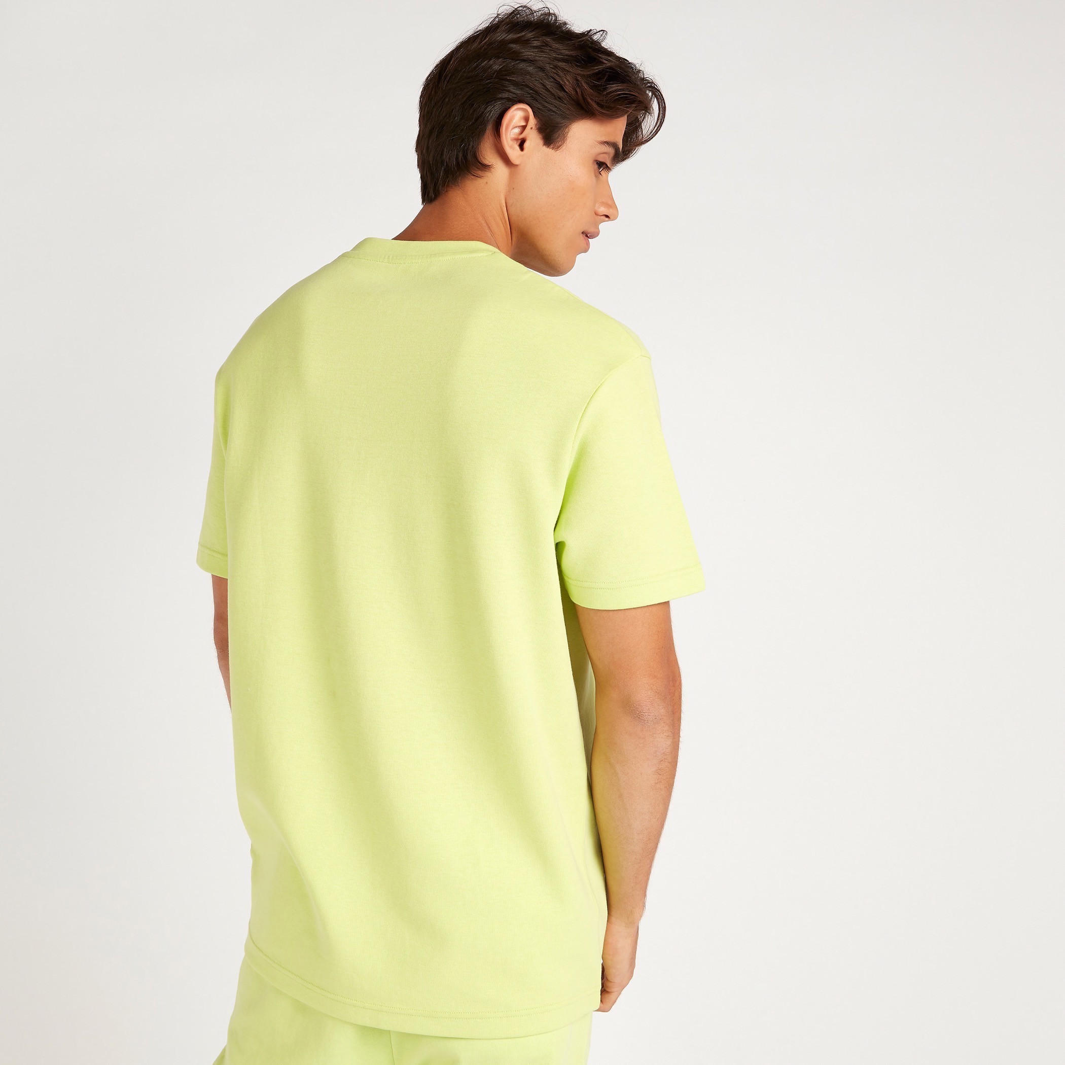 Slogan Print Crew Neck T-shirt with Short Sleeves-men-clothing-tshirtsandpolos-tshirts-image-4