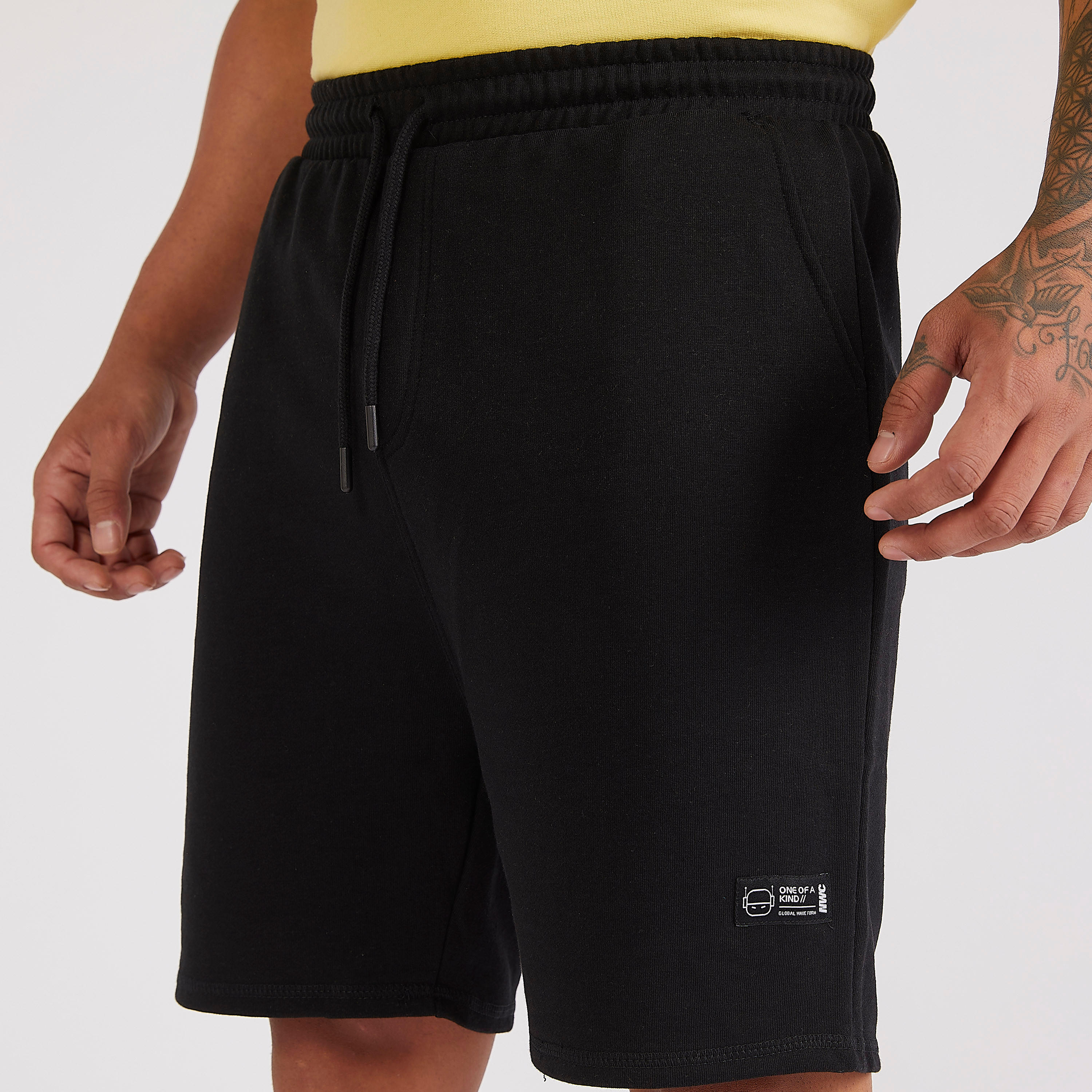 Solid Knee Length Shorts with Drawstring Closure-men-clothing-bottoms-shorts-image-3