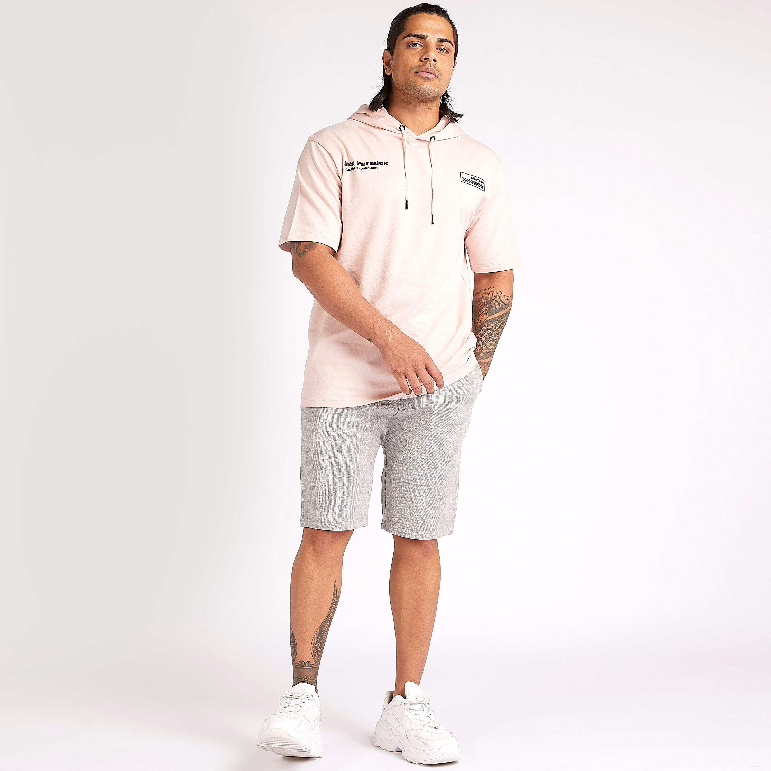 Textured Mid-Rise Shorts with Drawstring Closure-men-clothing-bottoms-shorts-image-2