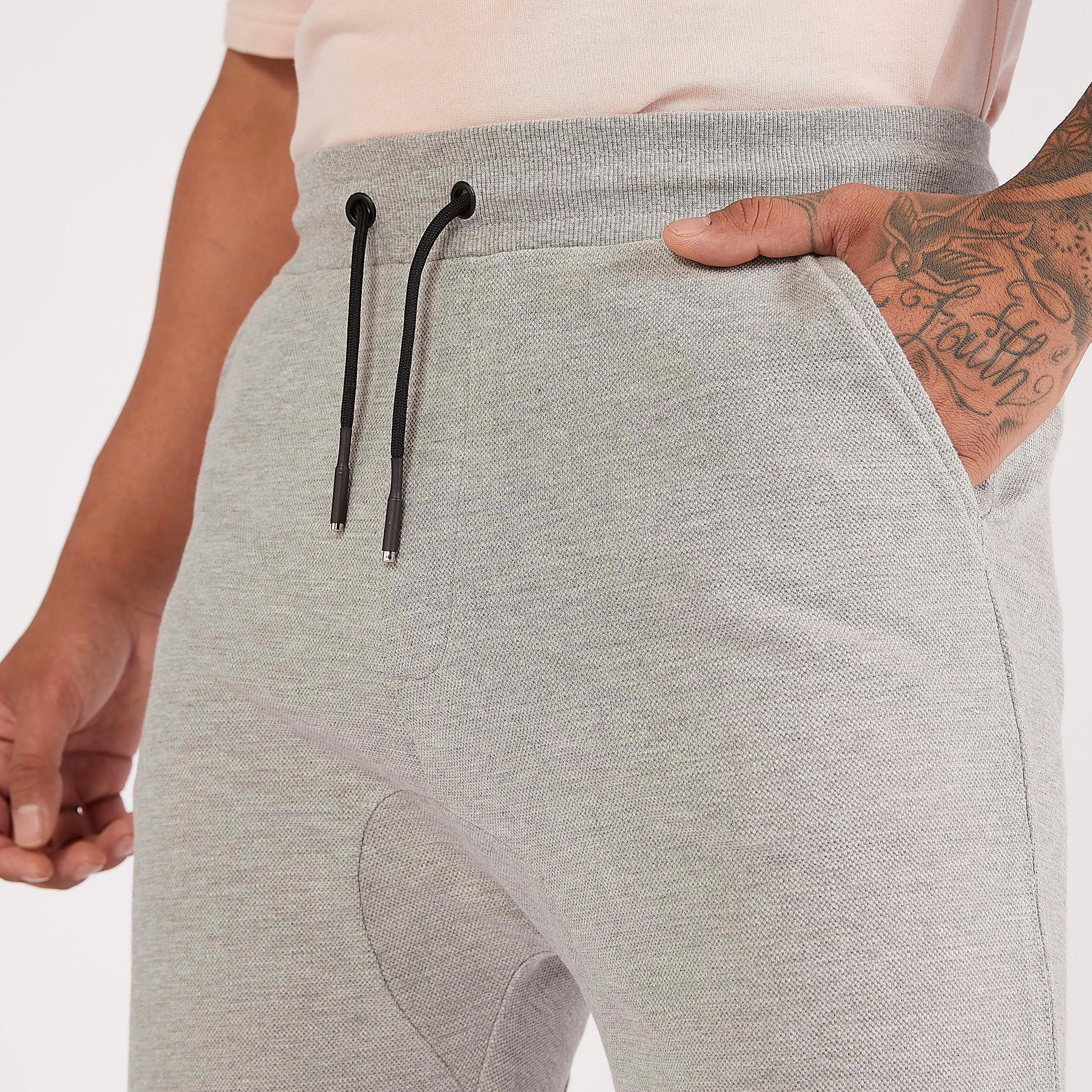 Textured Mid-Rise Shorts with Drawstring Closure-men-clothing-bottoms-shorts-image-3