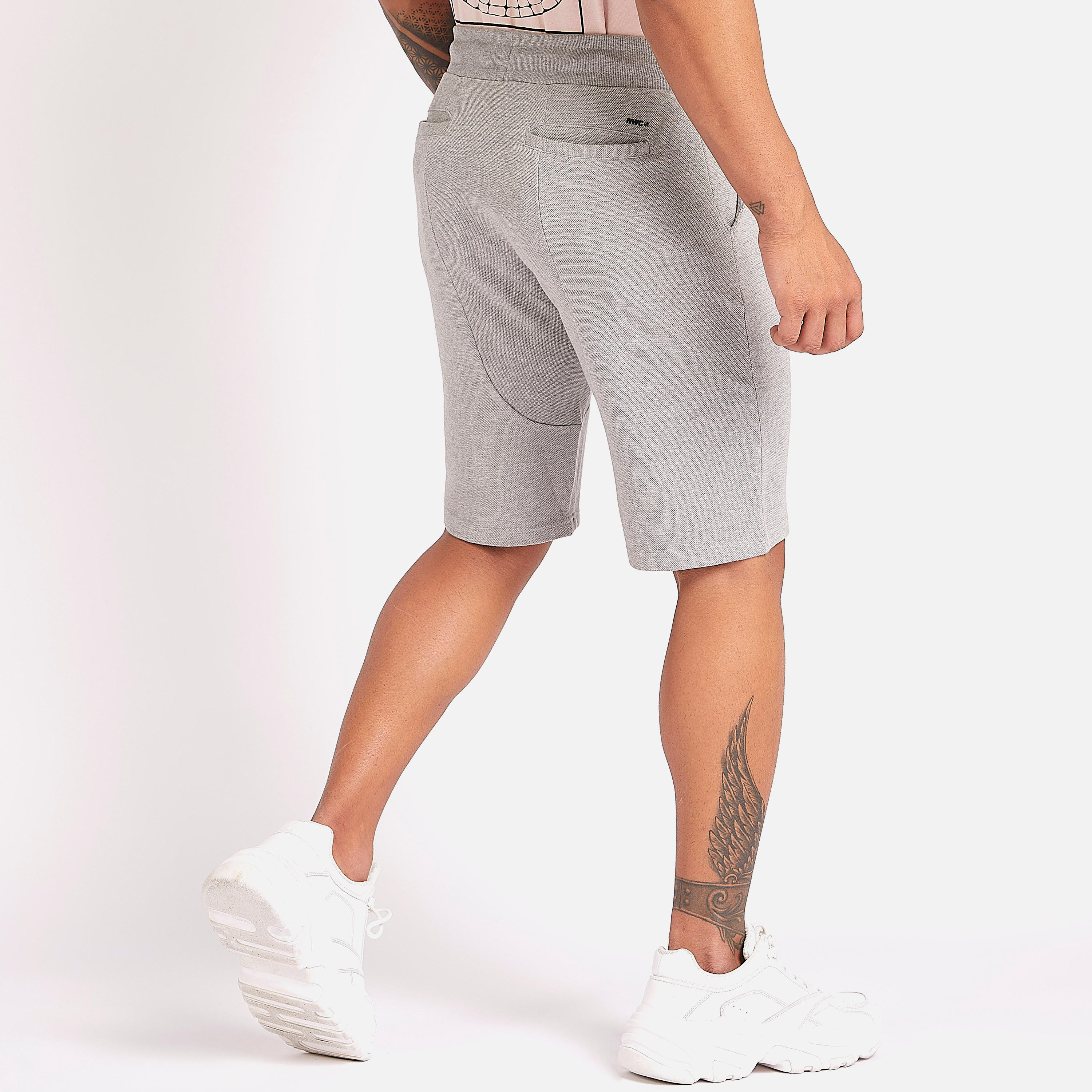 Textured Mid-Rise Shorts with Drawstring Closure-men-clothing-bottoms-shorts-image-4