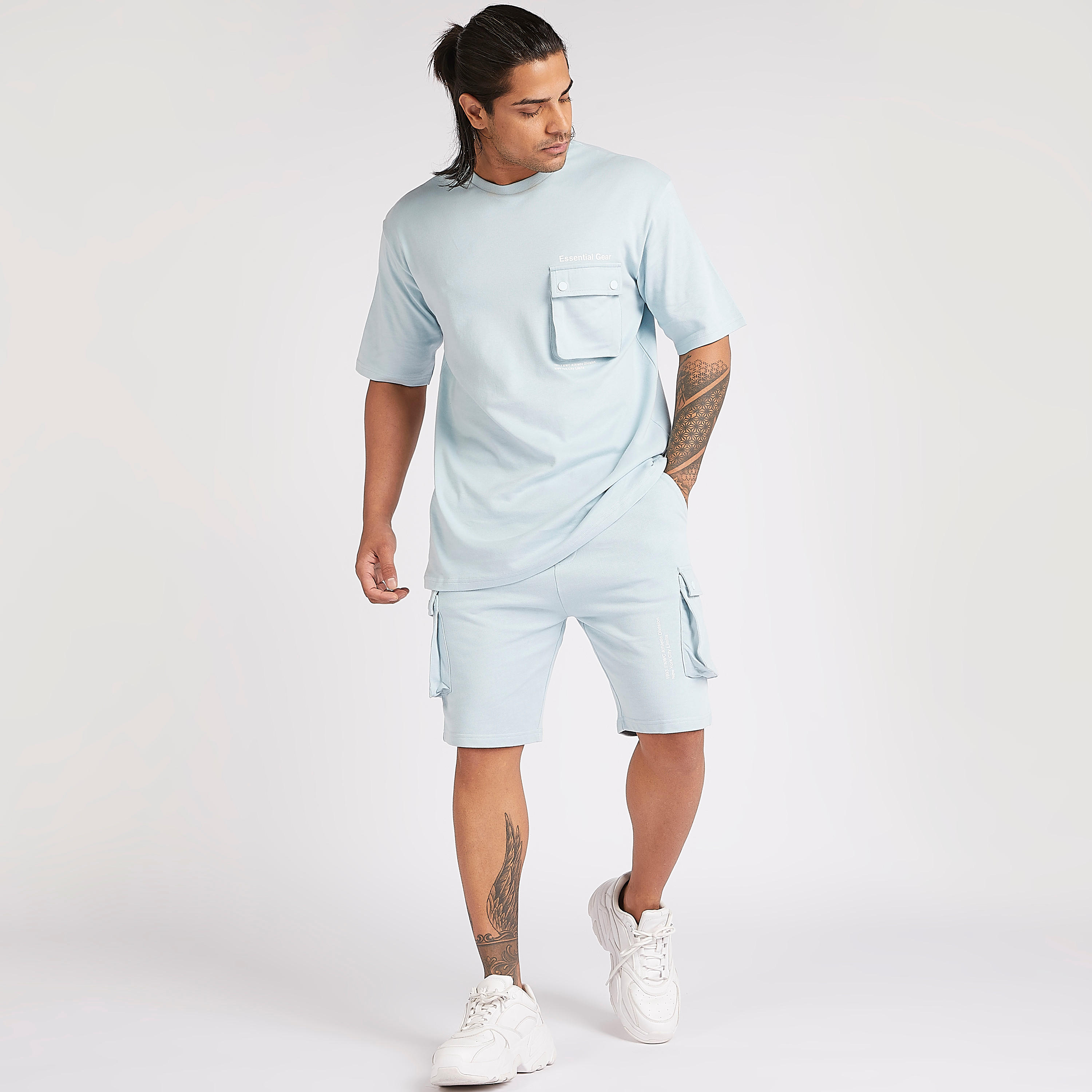 Solid Cargo Shorts with Drawstring Closure-men-clothing-bottoms-shorts-image-2